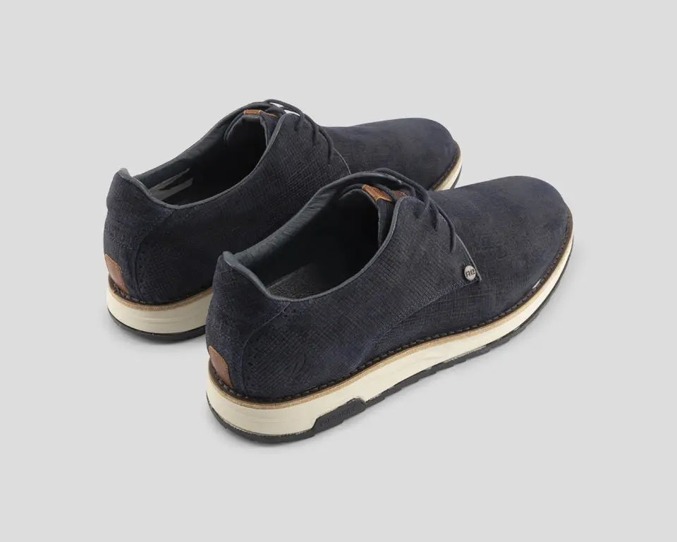 Nolan Square | Donkerblauwe veterschoenen REHAB Footwear