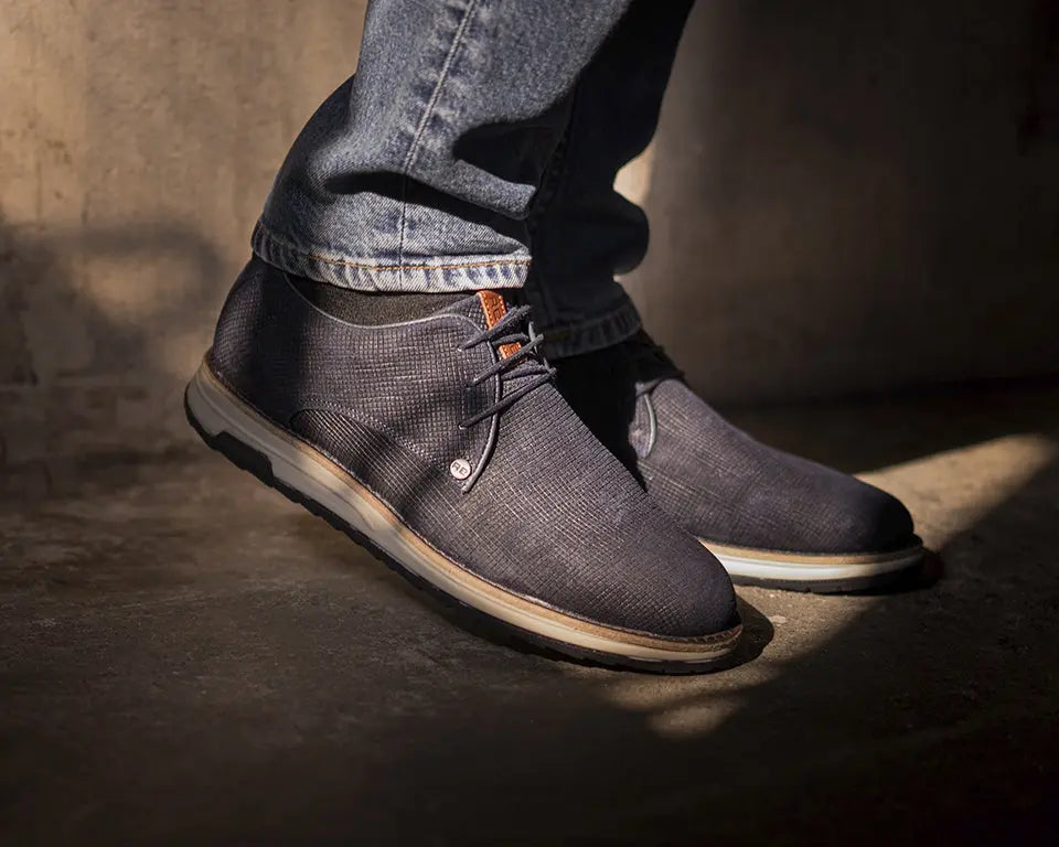 Nolan Square | Donkerblauwe veterschoenen REHAB Footwear