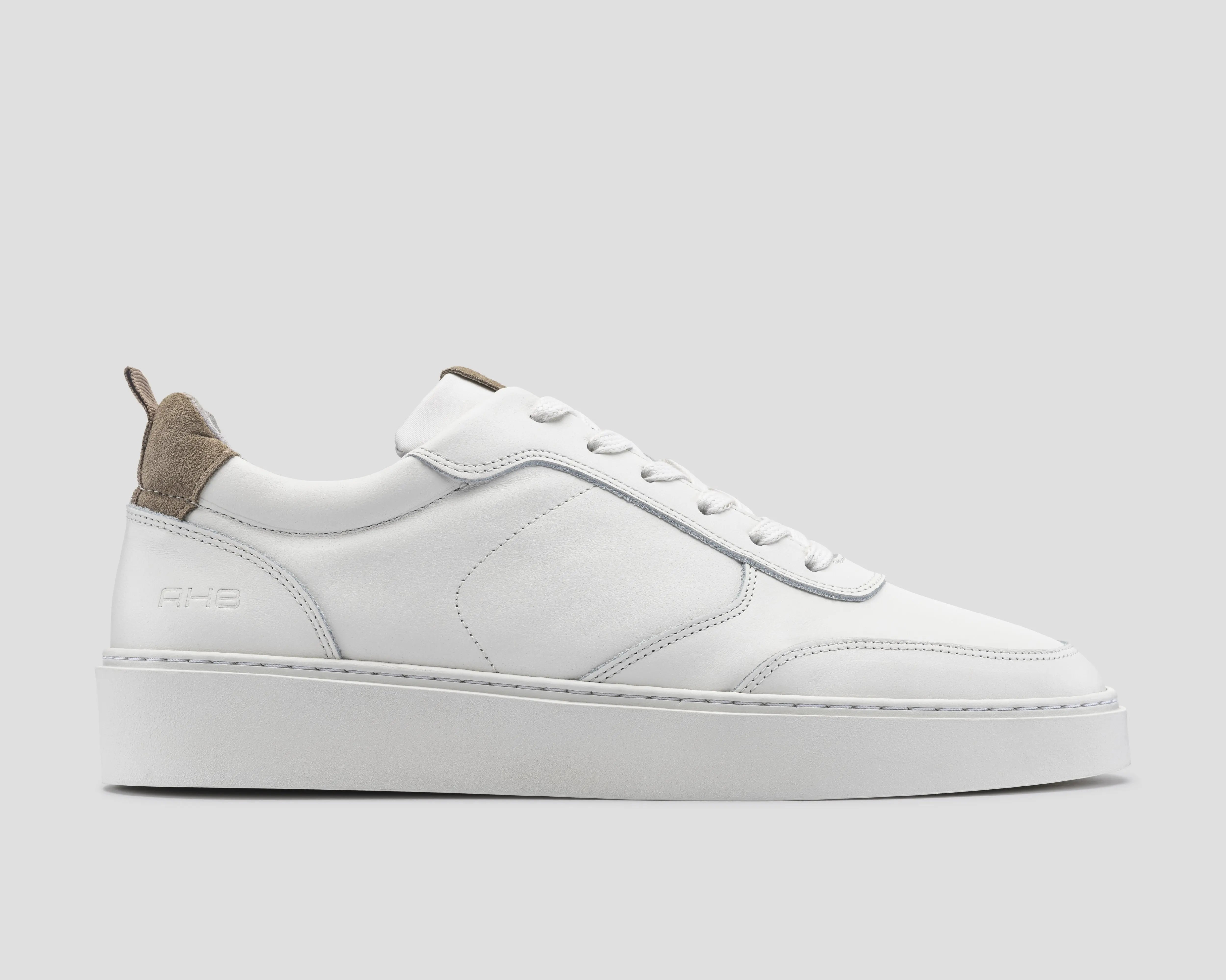 Oliver Lthr | Wit-khaki sneaker REHAB Footwear