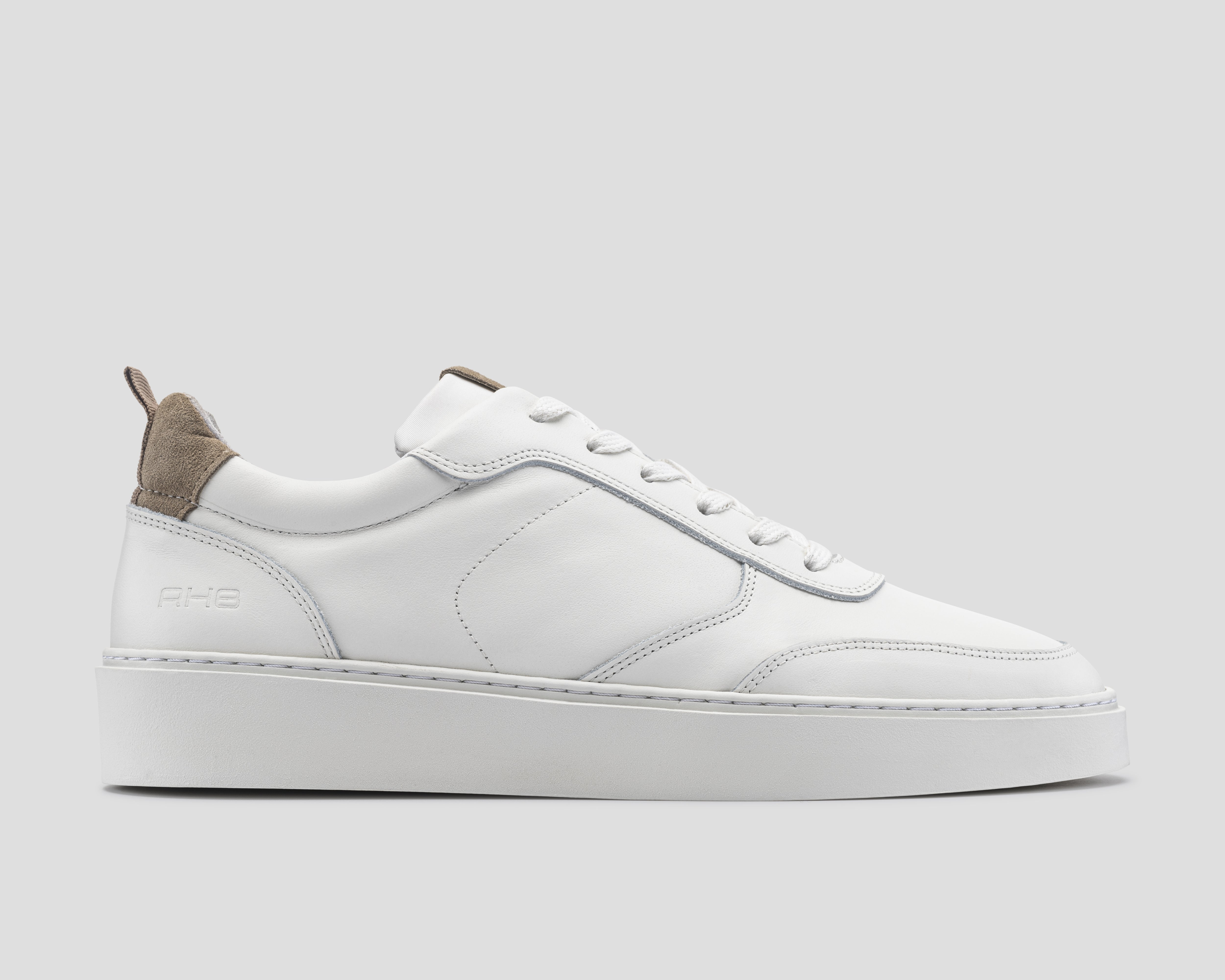 Oliver Lthr | Wit-khaki sneaker REHAB Footwear