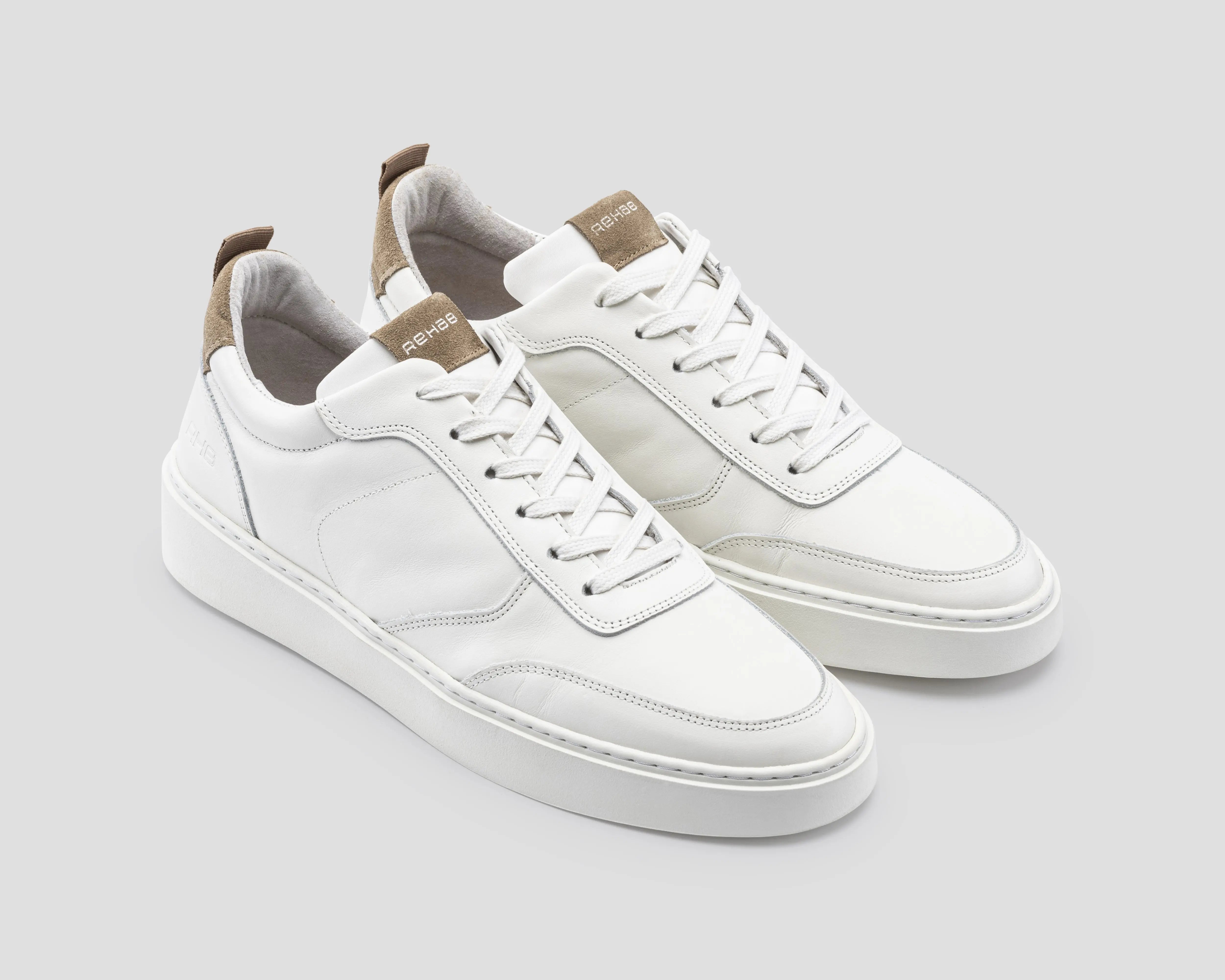 Oliver Lthr | Wit-khaki sneaker REHAB Footwear
