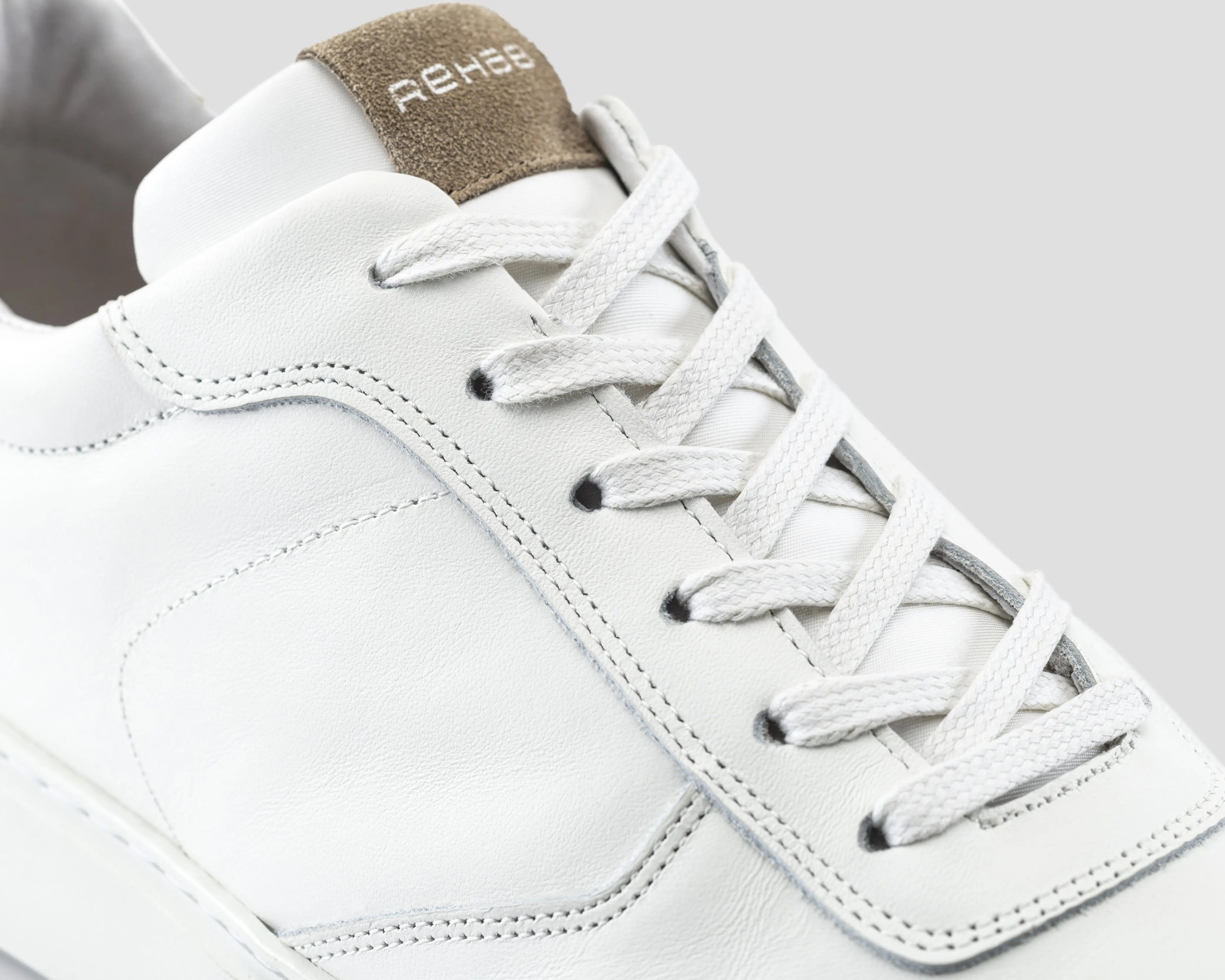 Oliver Lthr | Wit-khaki sneaker REHAB Footwear