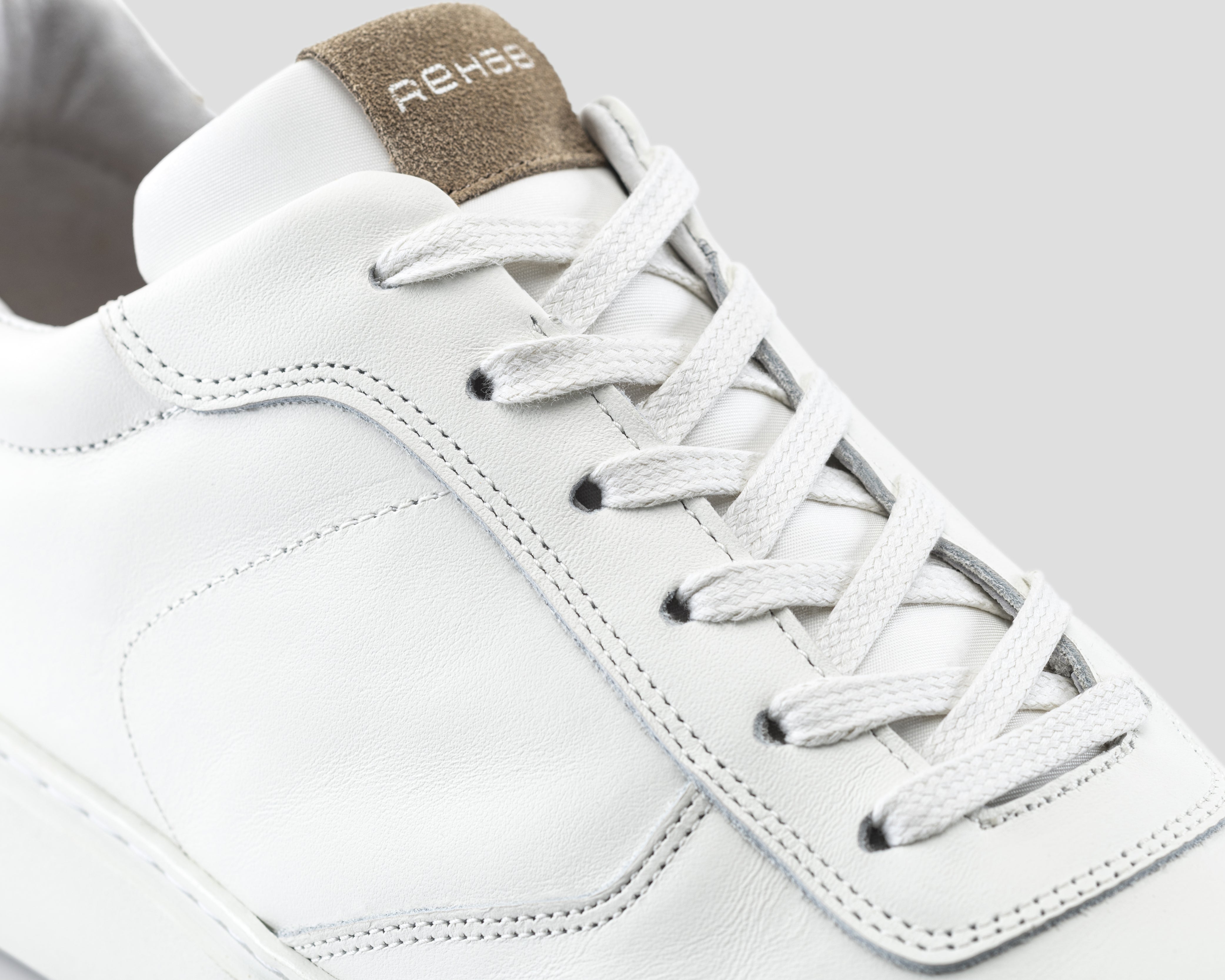 Oliver Lthr | Wit-khaki sneaker REHAB Footwear