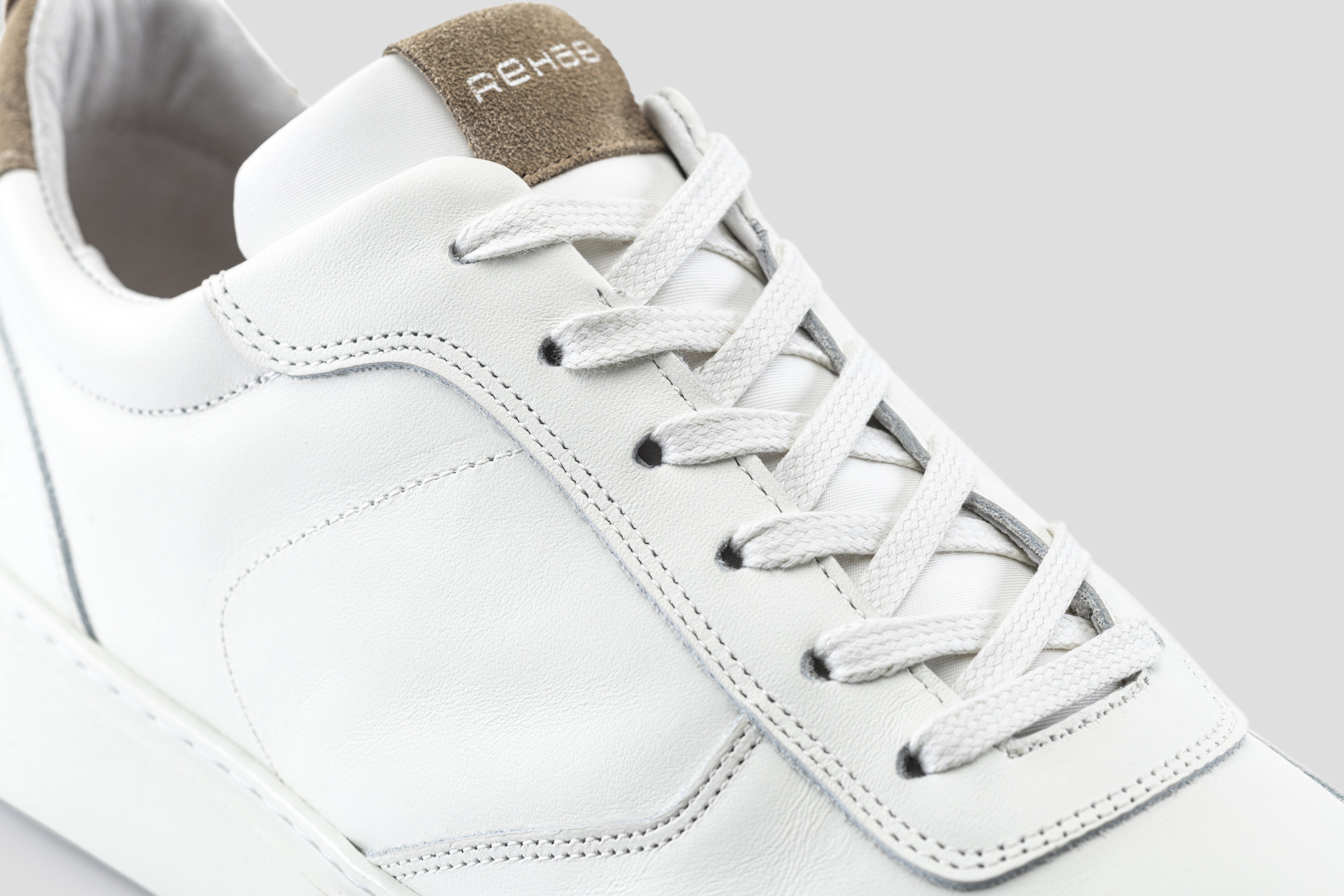 Oliver Lthr | Wit-khaki sneaker REHAB Footwear