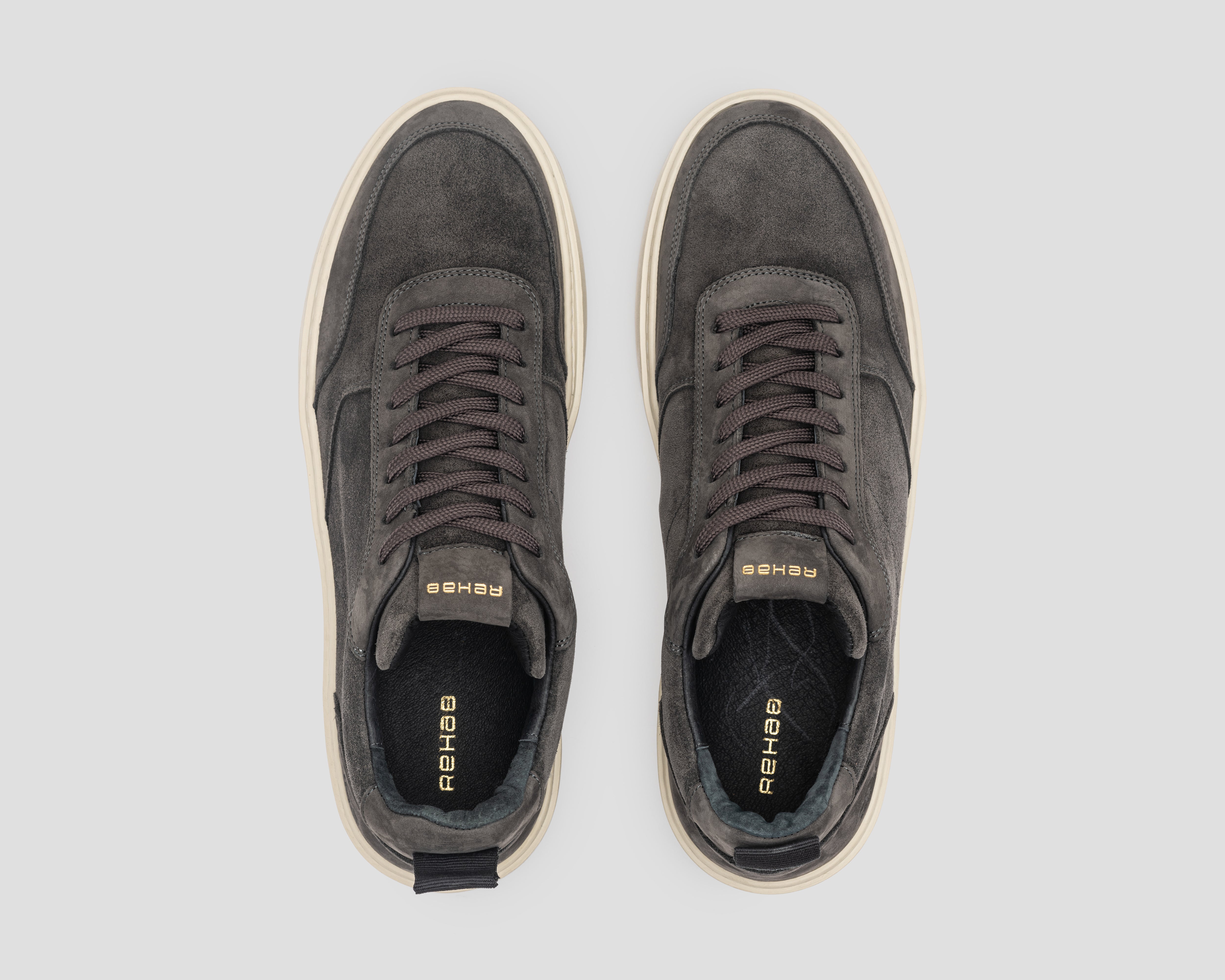 Oliver Mid Sue Nub | Donkergrijze sneaker REHAB Footwear