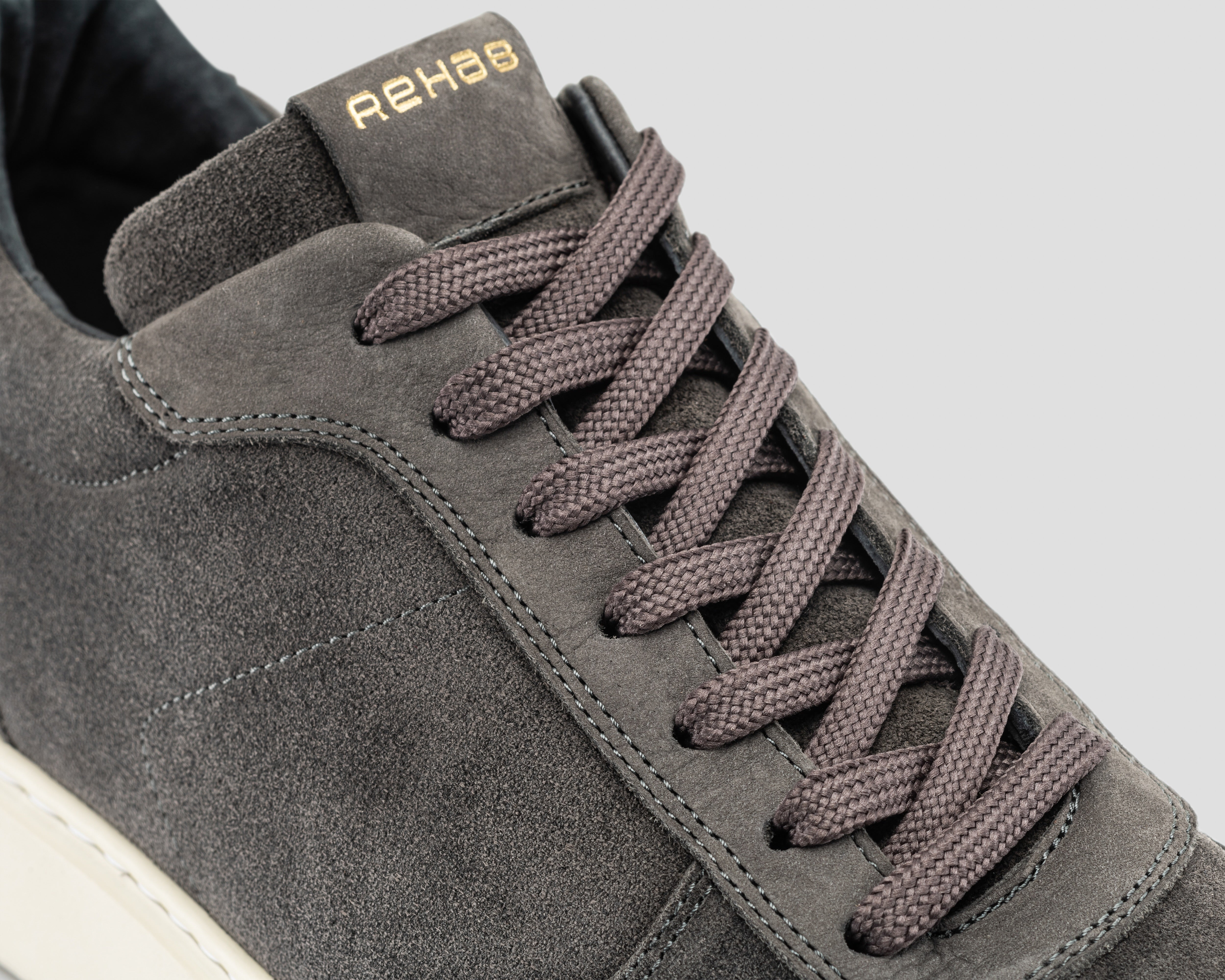 Oliver Mid Sue Nub | Donkergrijze sneaker REHAB Footwear