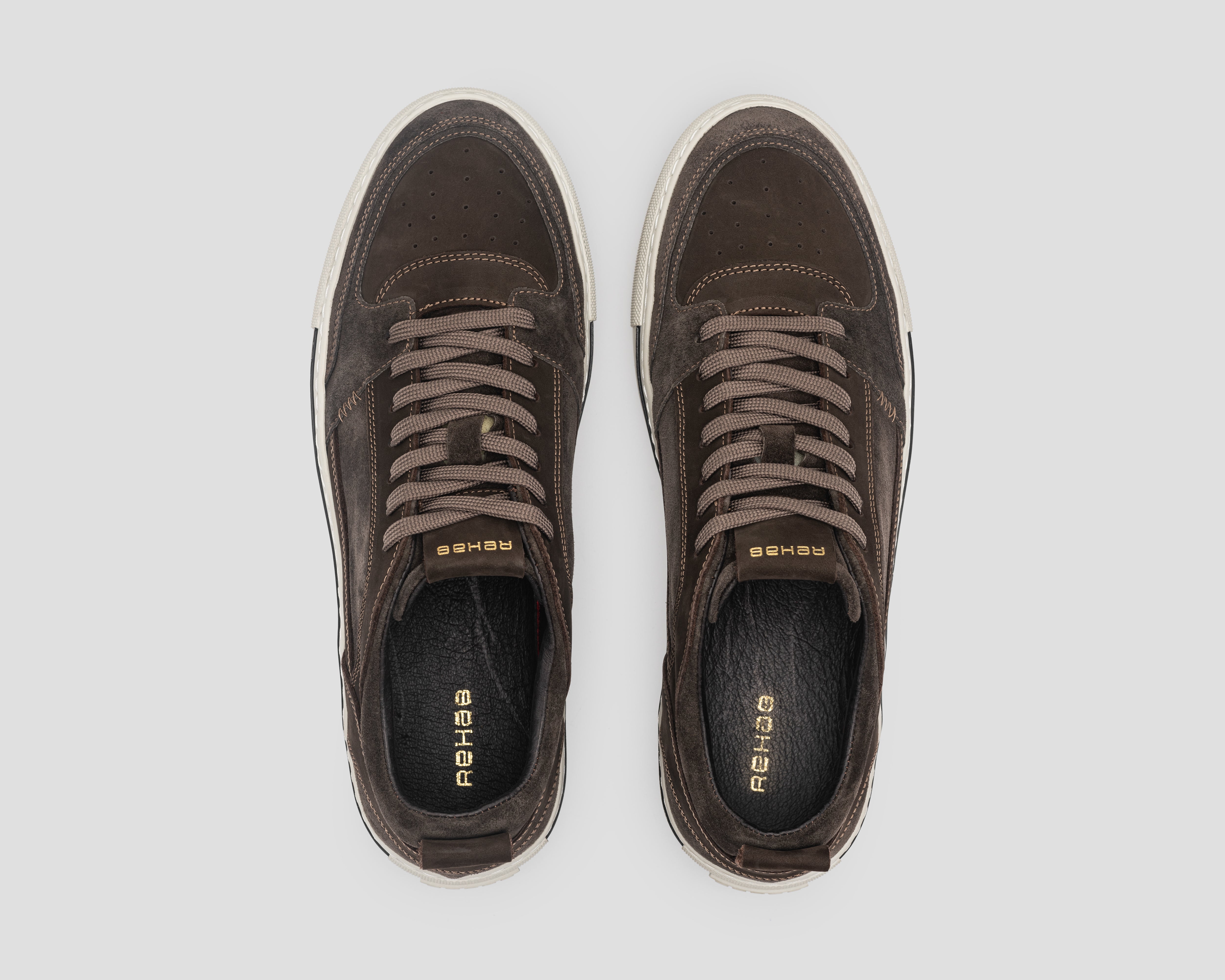 Oliver Mid Sue Nub | Grijsbruine sneaker REHAB Footwear