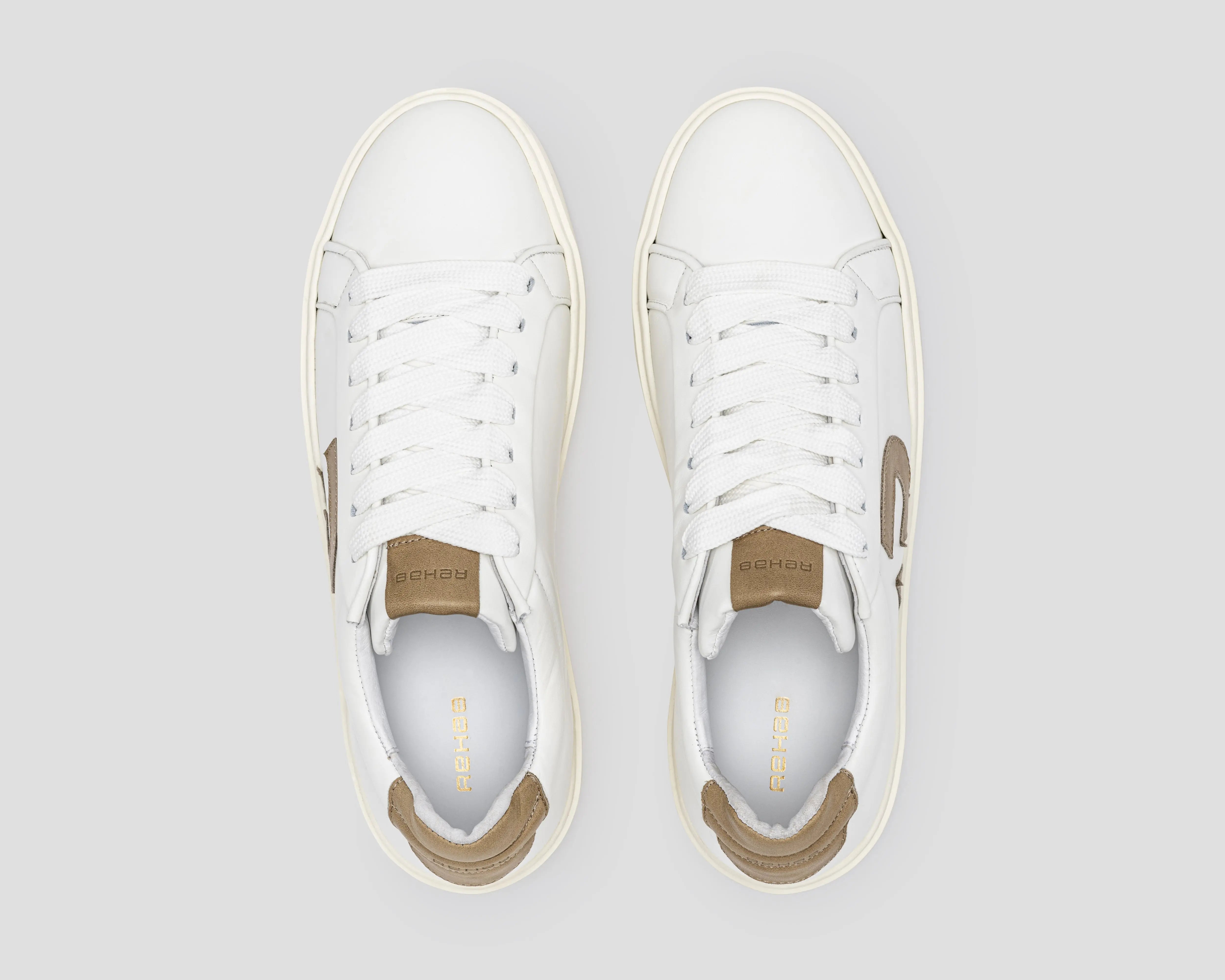 Otis Lthr | Wit-zand sneaker REHAB Footwear