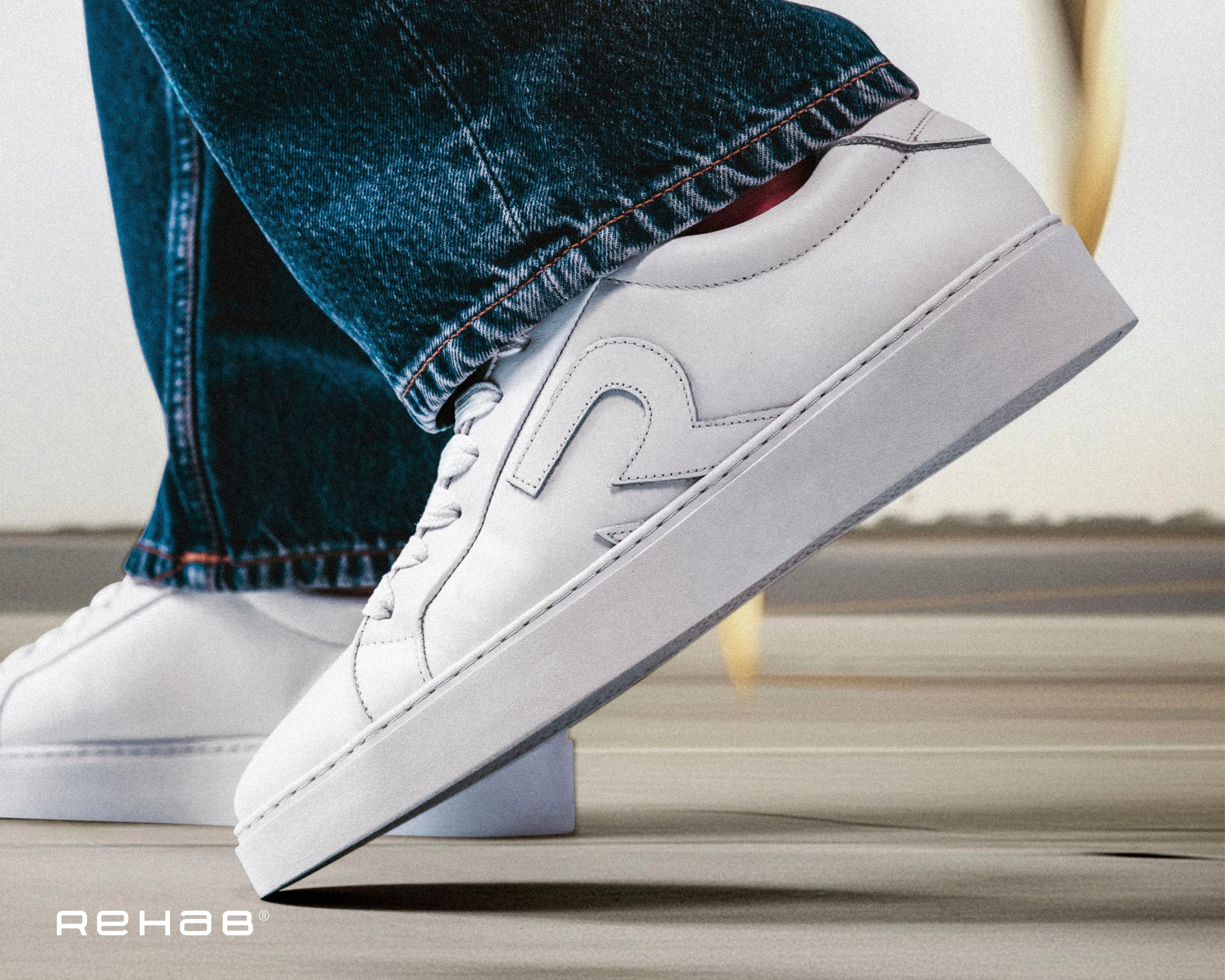 Otis Lthr | Witte sneaker REHAB Footwear