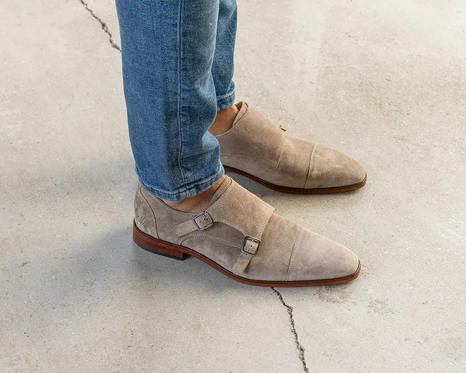 Phill Sue | Khaki gespschoenen REHAB Footwear