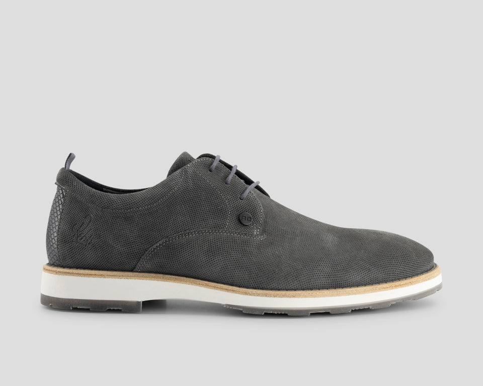 Pozato Weave | Donkergrijze veterschoen REHAB Footwear