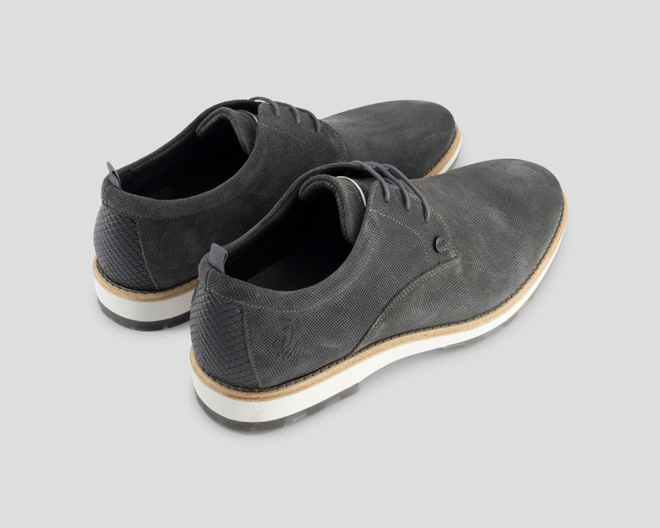Pozato Weave | Donkergrijze veterschoen REHAB Footwear