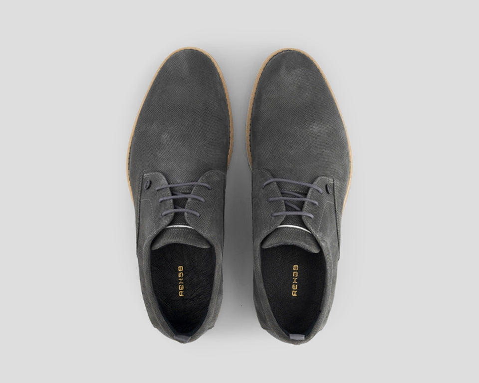 Pozato Weave | Donkergrijze veterschoen REHAB Footwear