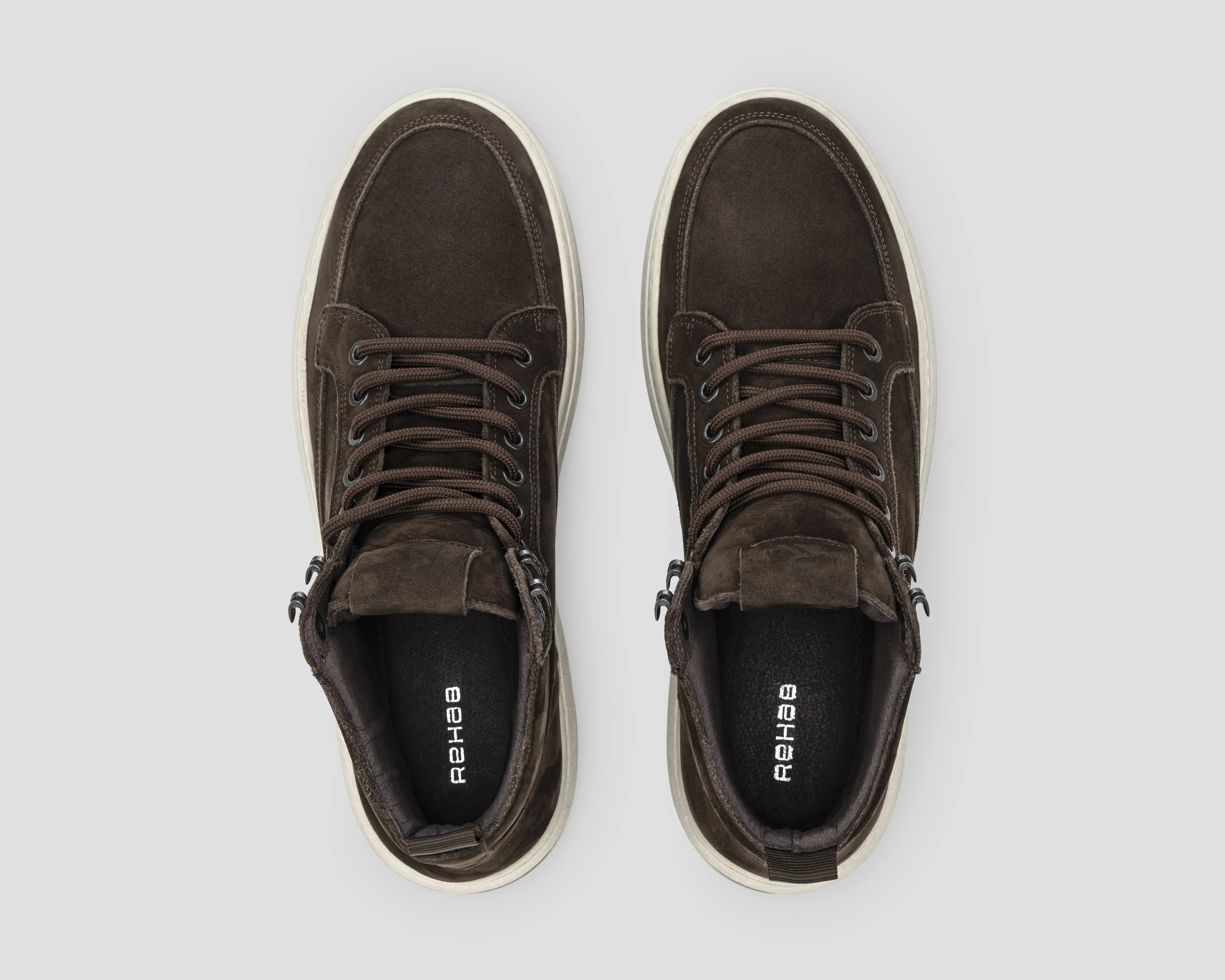 Rafa Nub | Donkerbruine boots REHAB Footwear