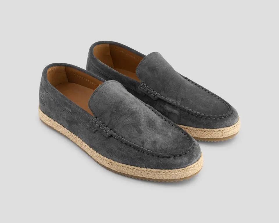 Raffaello | Donkergrijze loafers REHAB Footwear