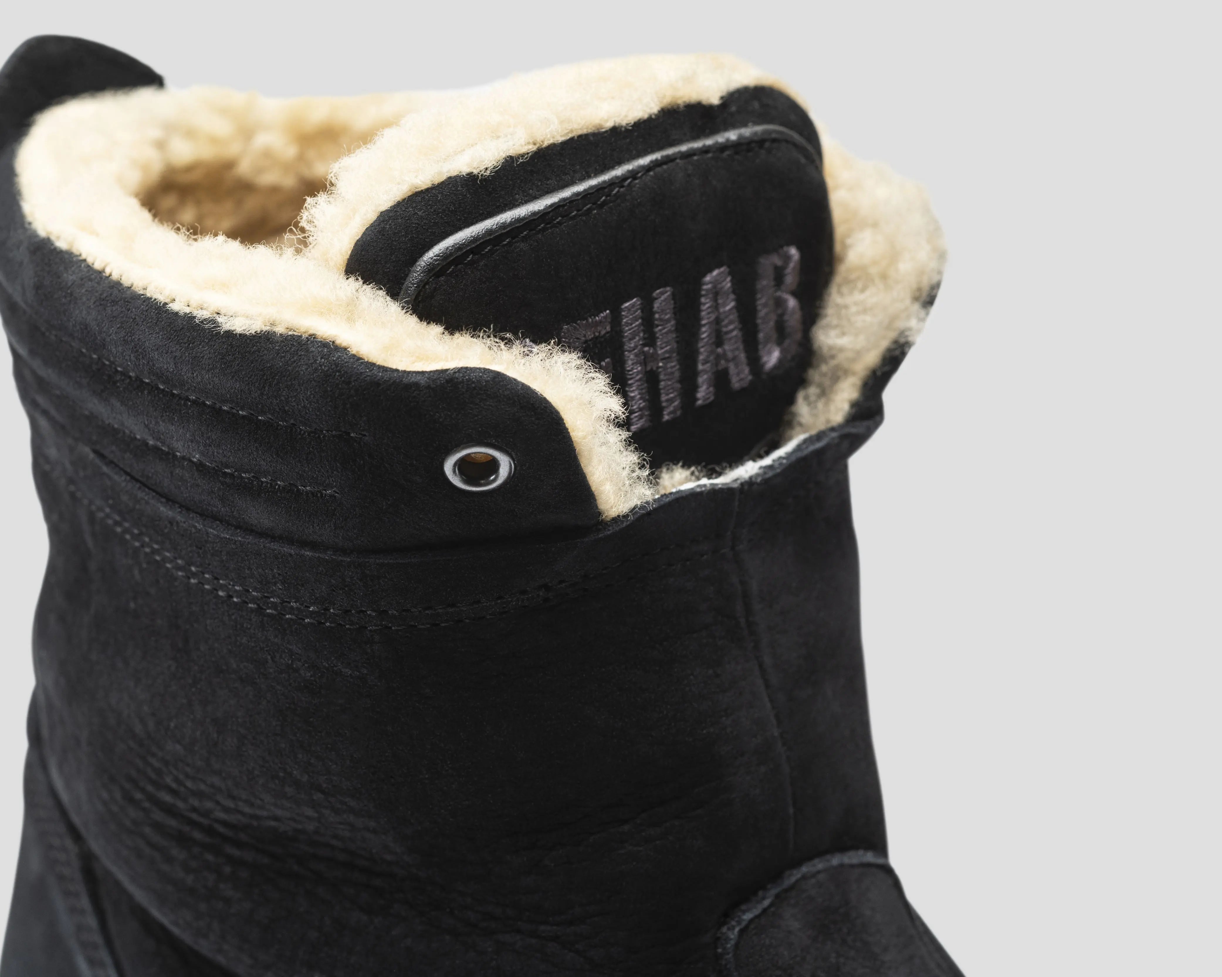 Marvis Nub | Zwarte boots met vacht REHAB Footwear