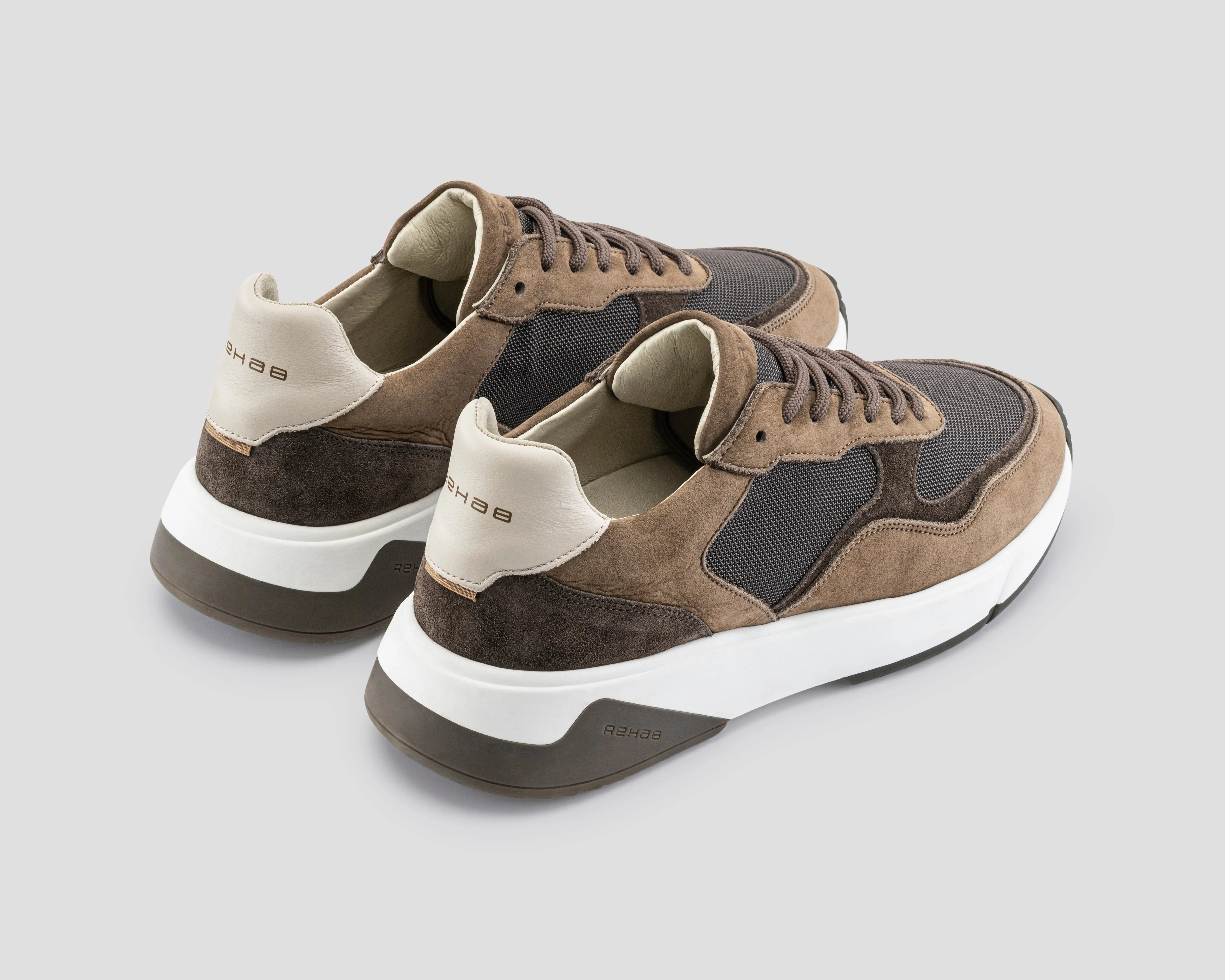 Booster Mix | Taupe-kleurige sneakers REHAB Footwear