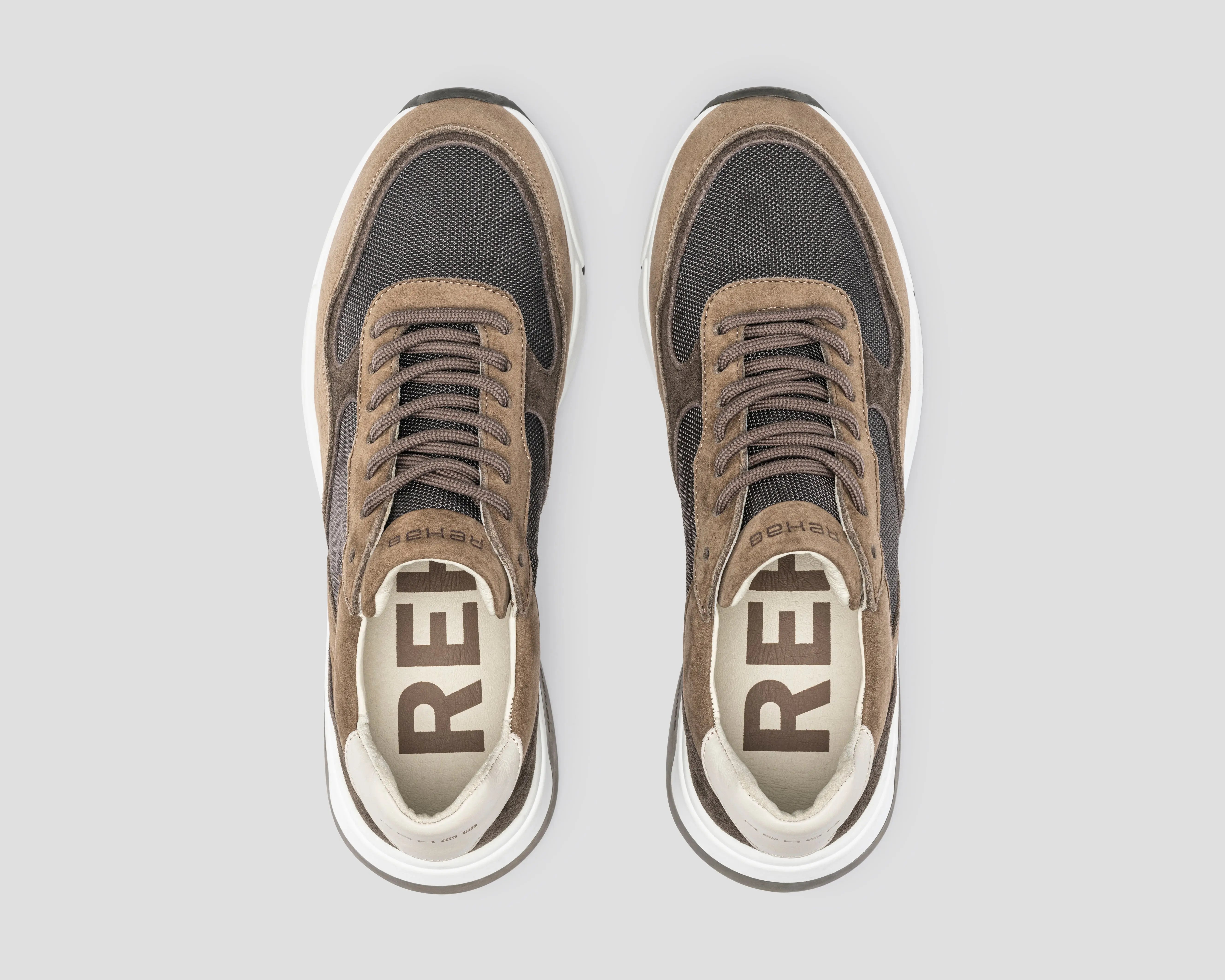 Booster Mix | Taupe-kleurige sneakers REHAB Footwear