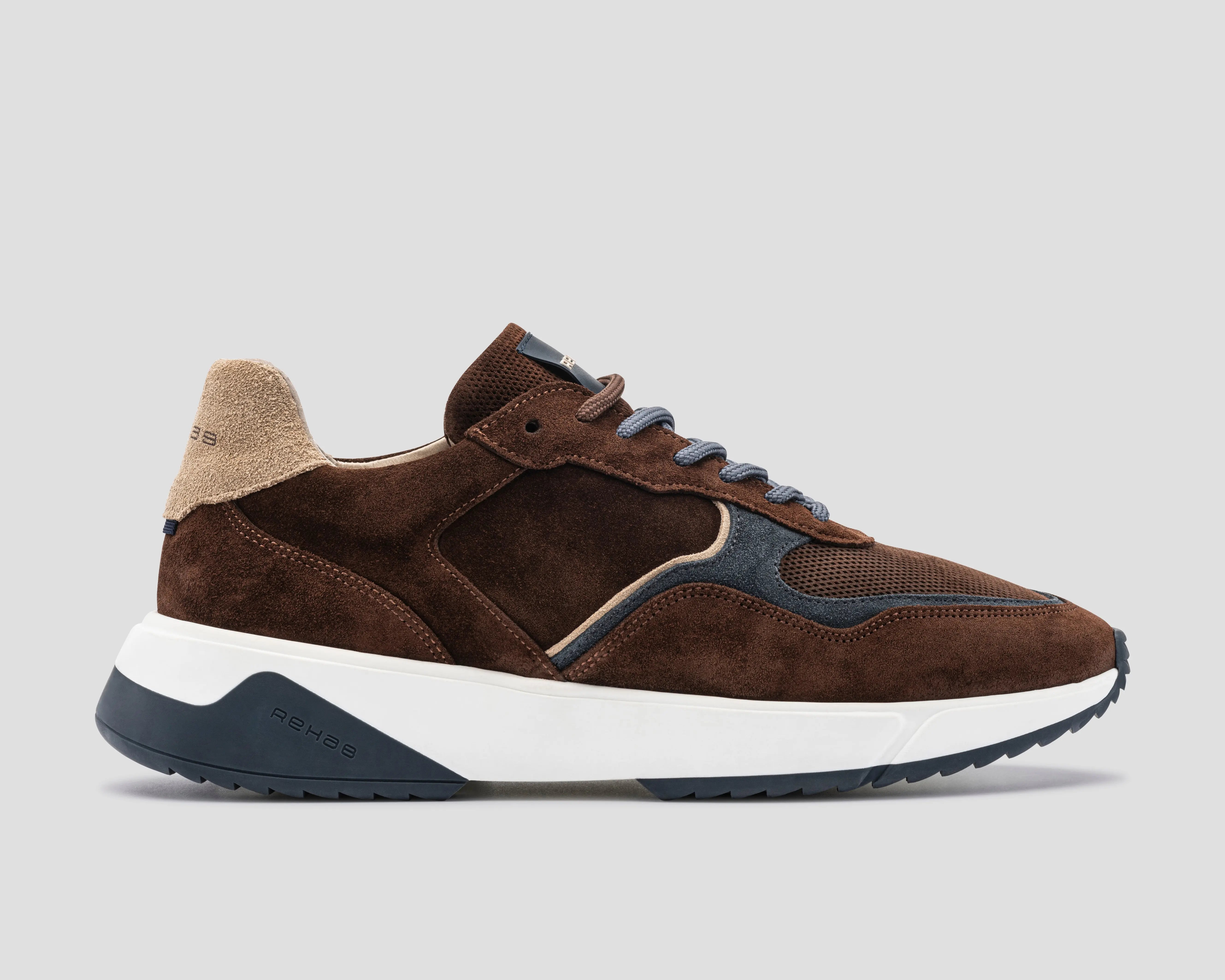 Booster Sue | Bruin-blauwe sneakers REHAB Footwear