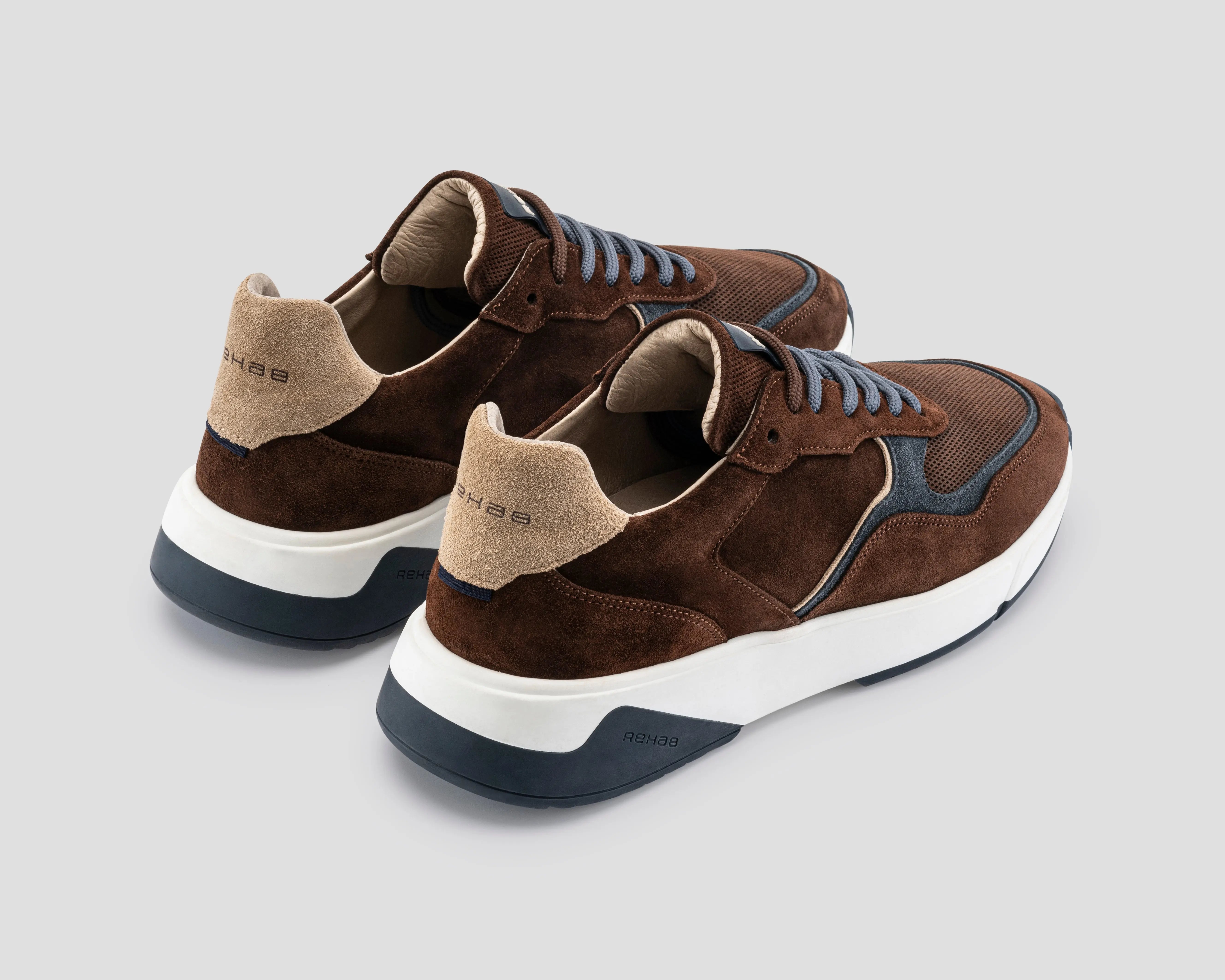 Booster Sue | Bruin-blauwe sneakers REHAB Footwear