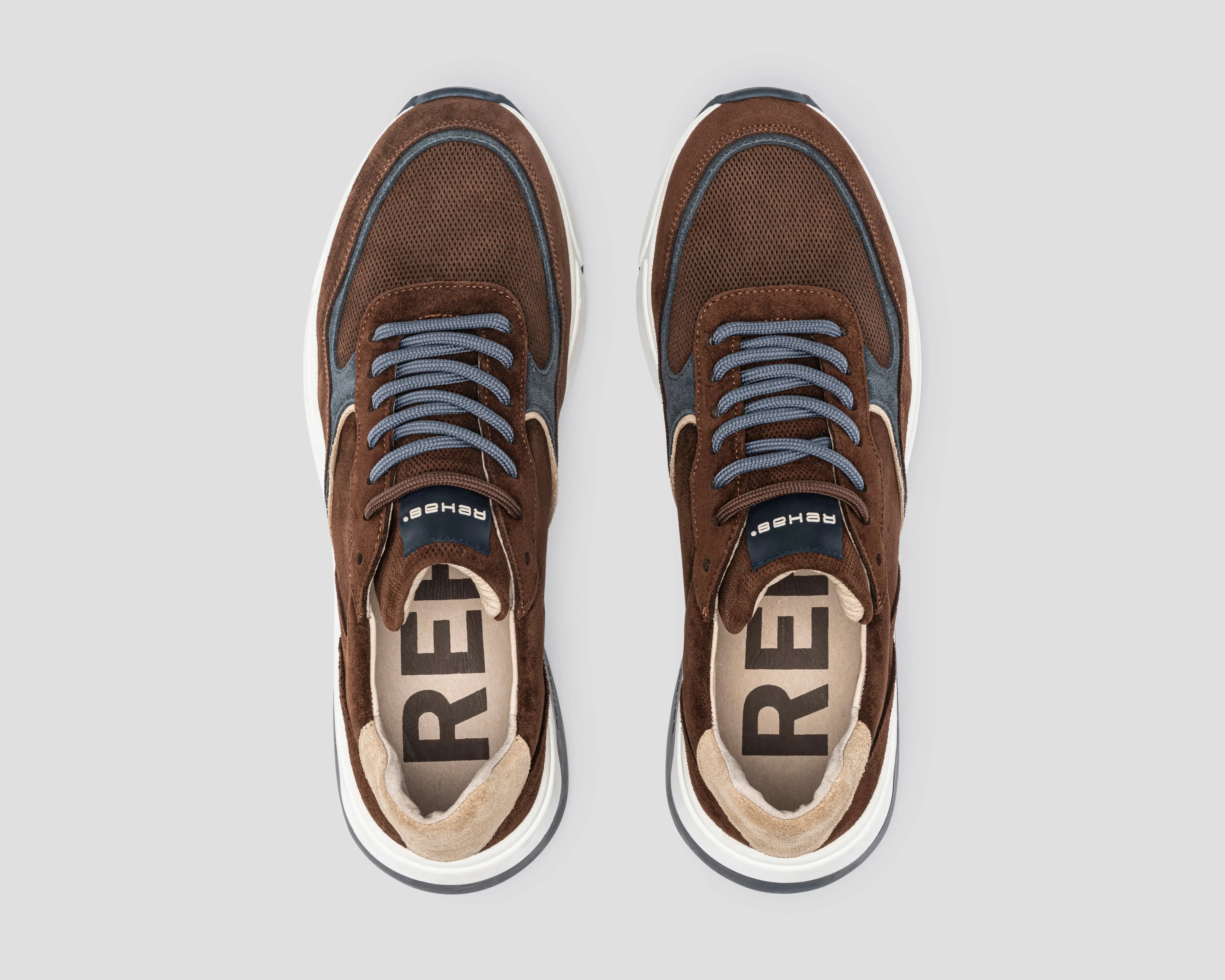 Booster Sue | Bruin-blauwe sneakers REHAB Footwear