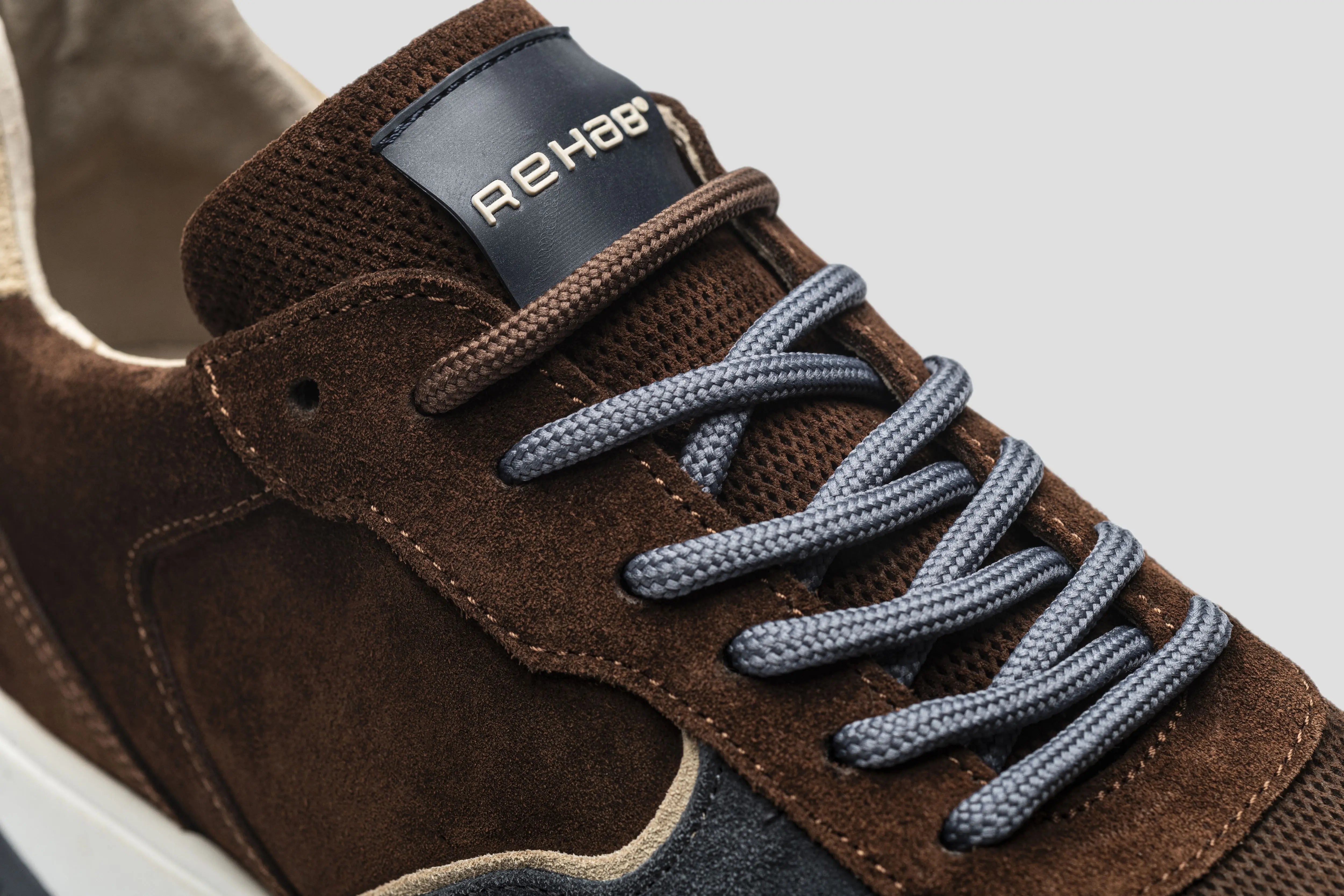 Booster Sue | Bruin-blauwe sneakers REHAB Footwear