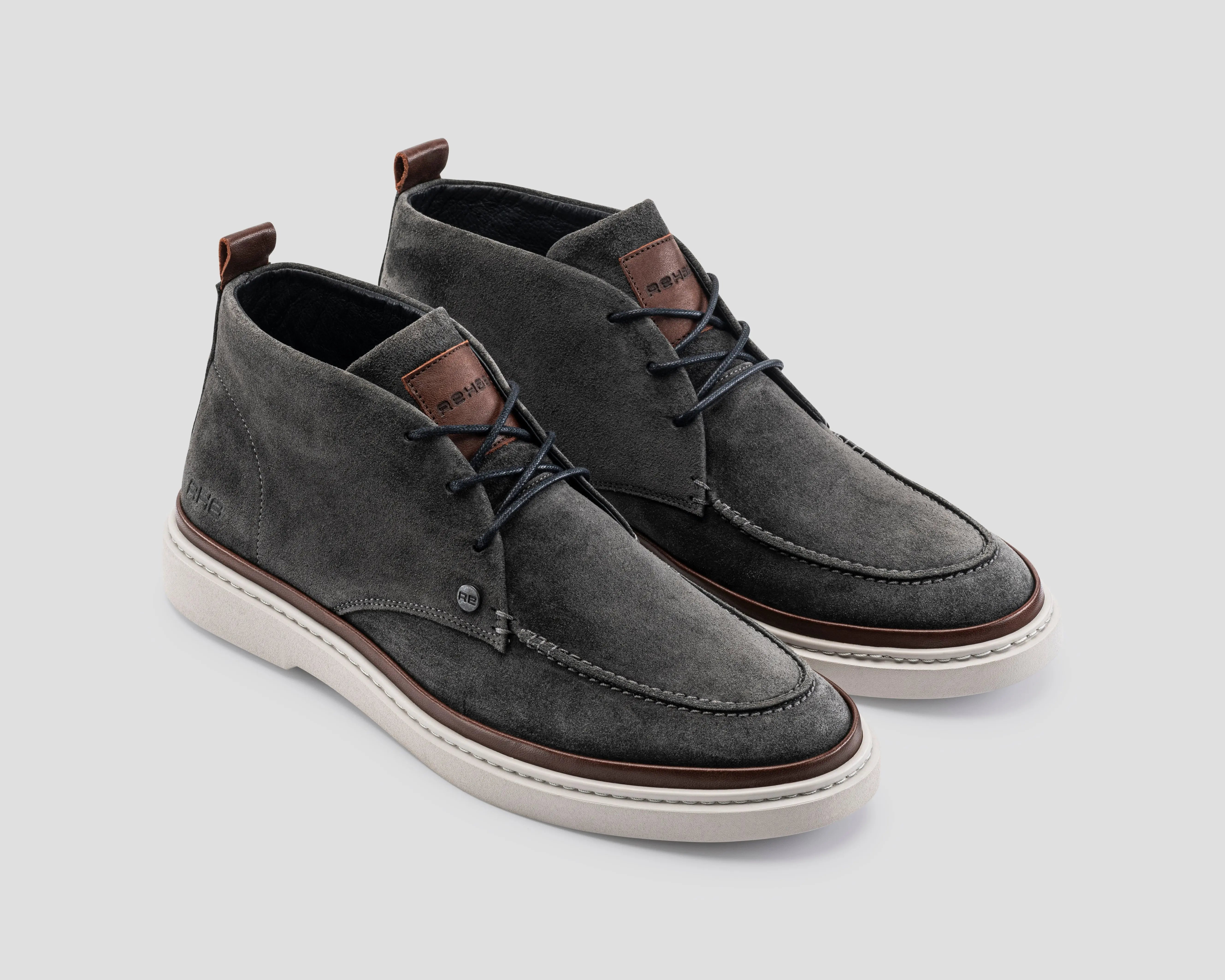 Hudson Sue | Donkergrijze veterschoenen REHAB Footwear