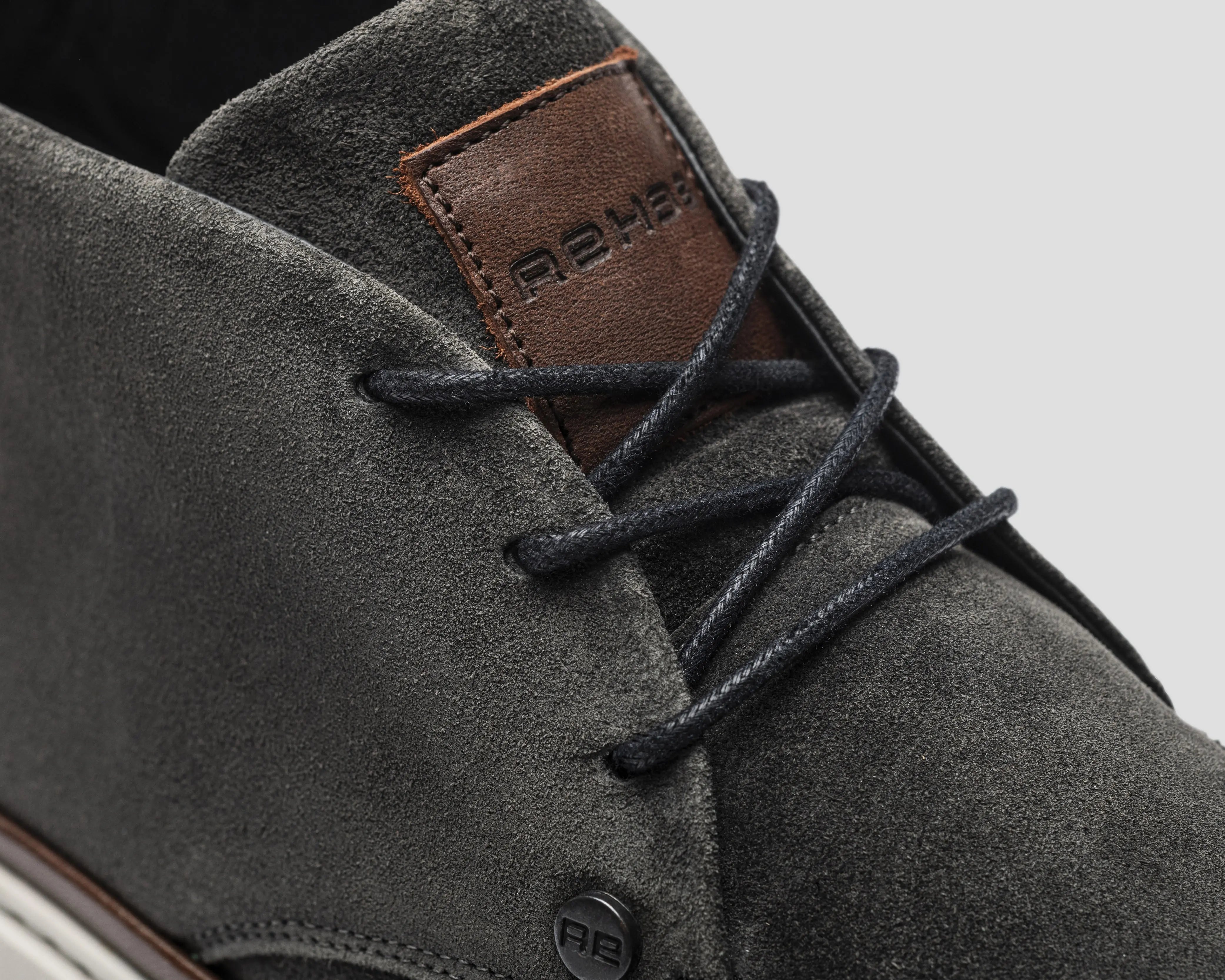 Hudson Sue | Donkergrijze veterschoenen REHAB Footwear