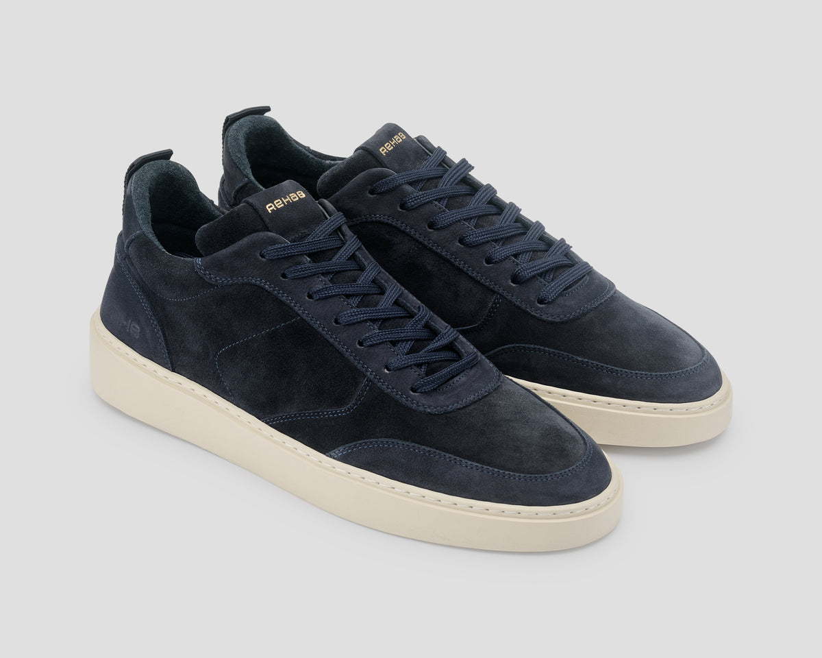 Oliver Mid Sue Nub | Donkerblauwe sneaker REHAB Footwear