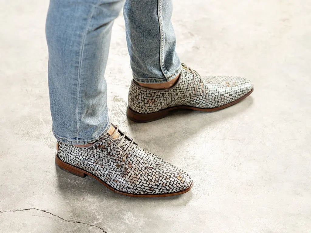 Greg Rocks | Grijs-zandkleurige nette schoenen REHAB Footwear