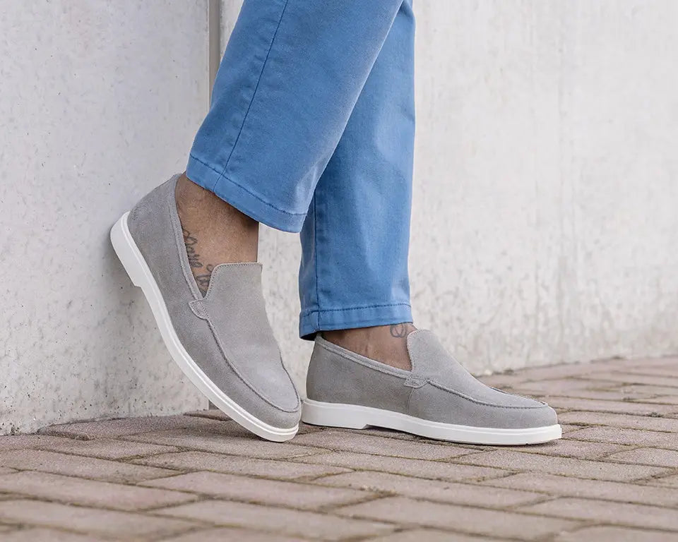 Simon | Lichtgrijze loafers REHAB Footwear