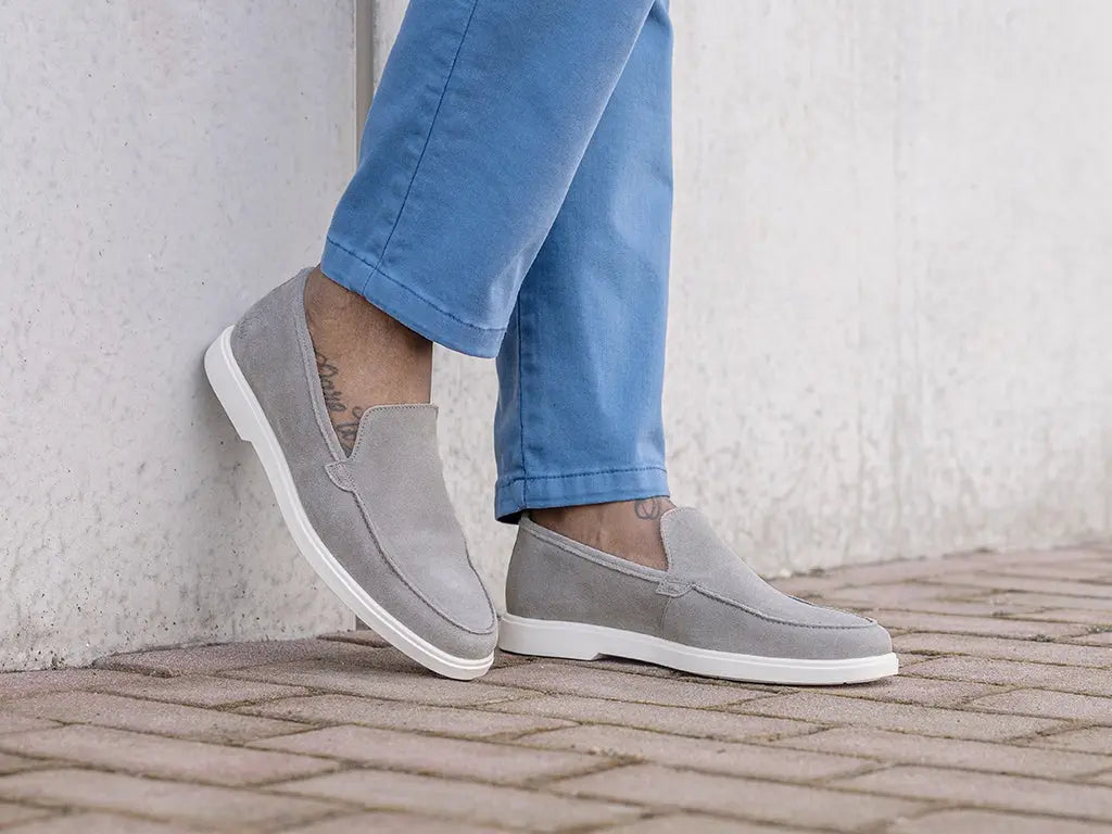 Simon | Lichtgrijze loafers REHAB Footwear