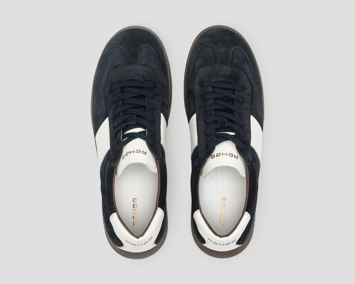 Zack Sue Lthr | Donkerblauwe sneaker REHAB Footwear