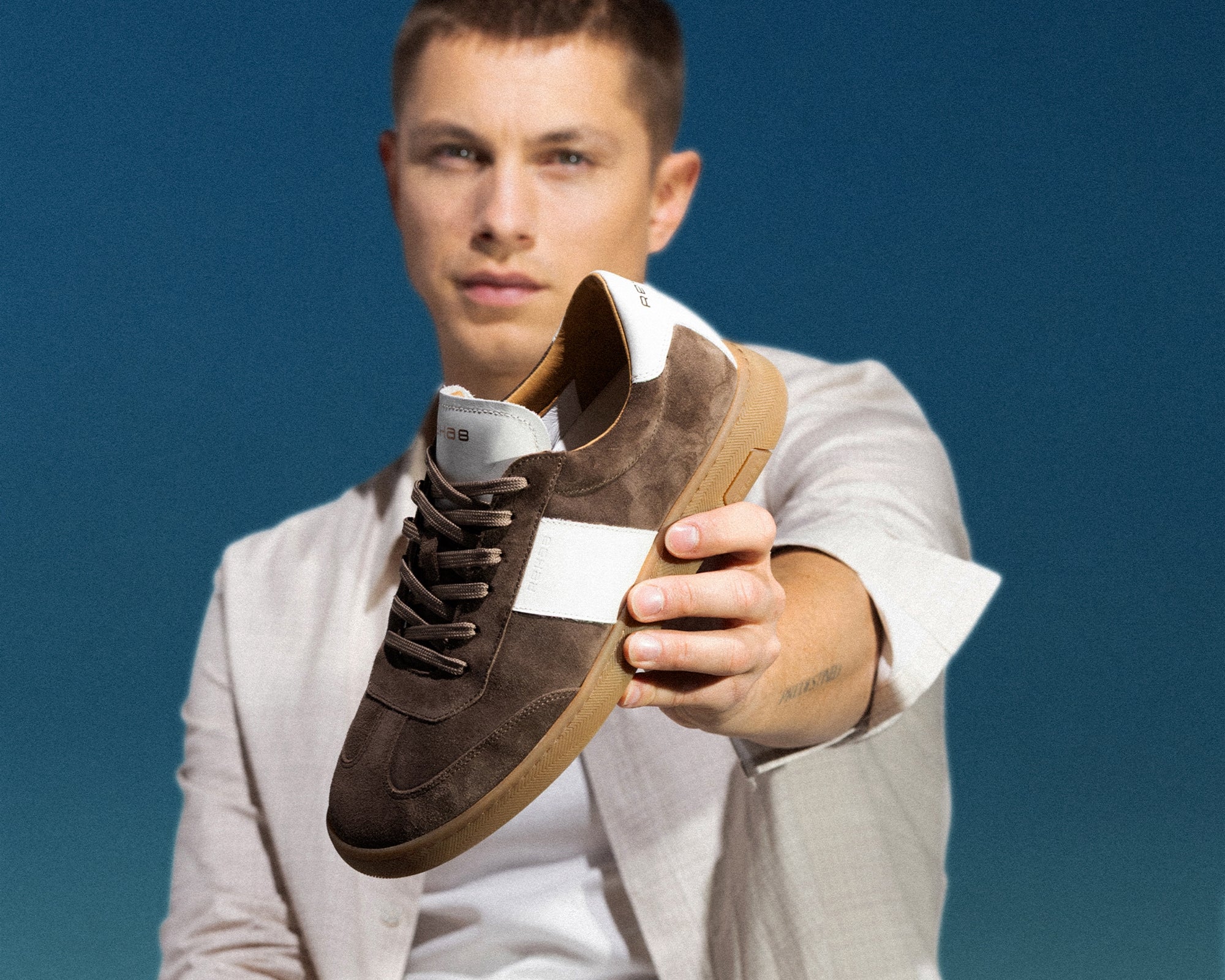 Zack Sue Lthr | Donkerbruine sneaker REHAB Footwear