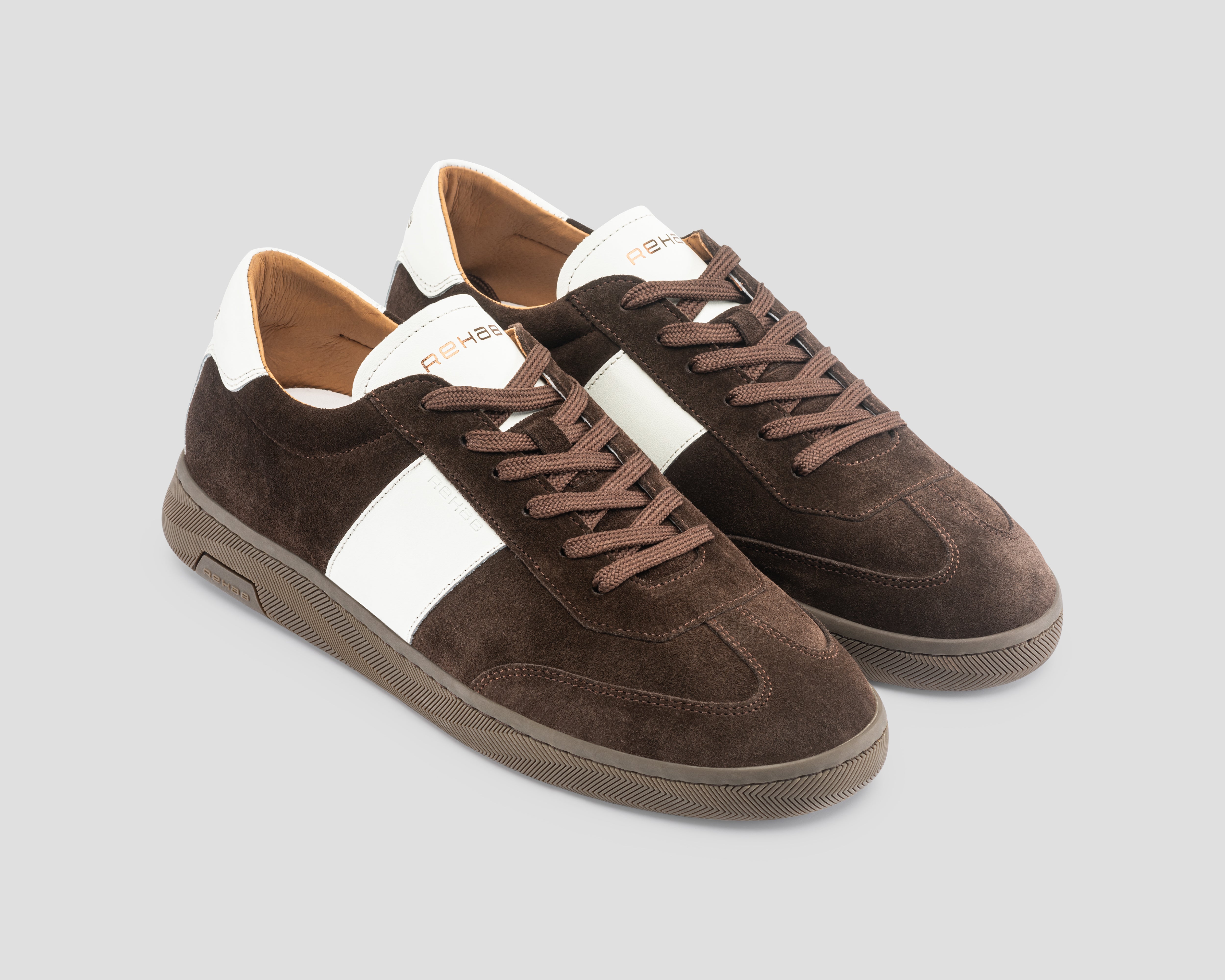 Zack Sue Lthr | Donkerbruine sneaker REHAB Footwear