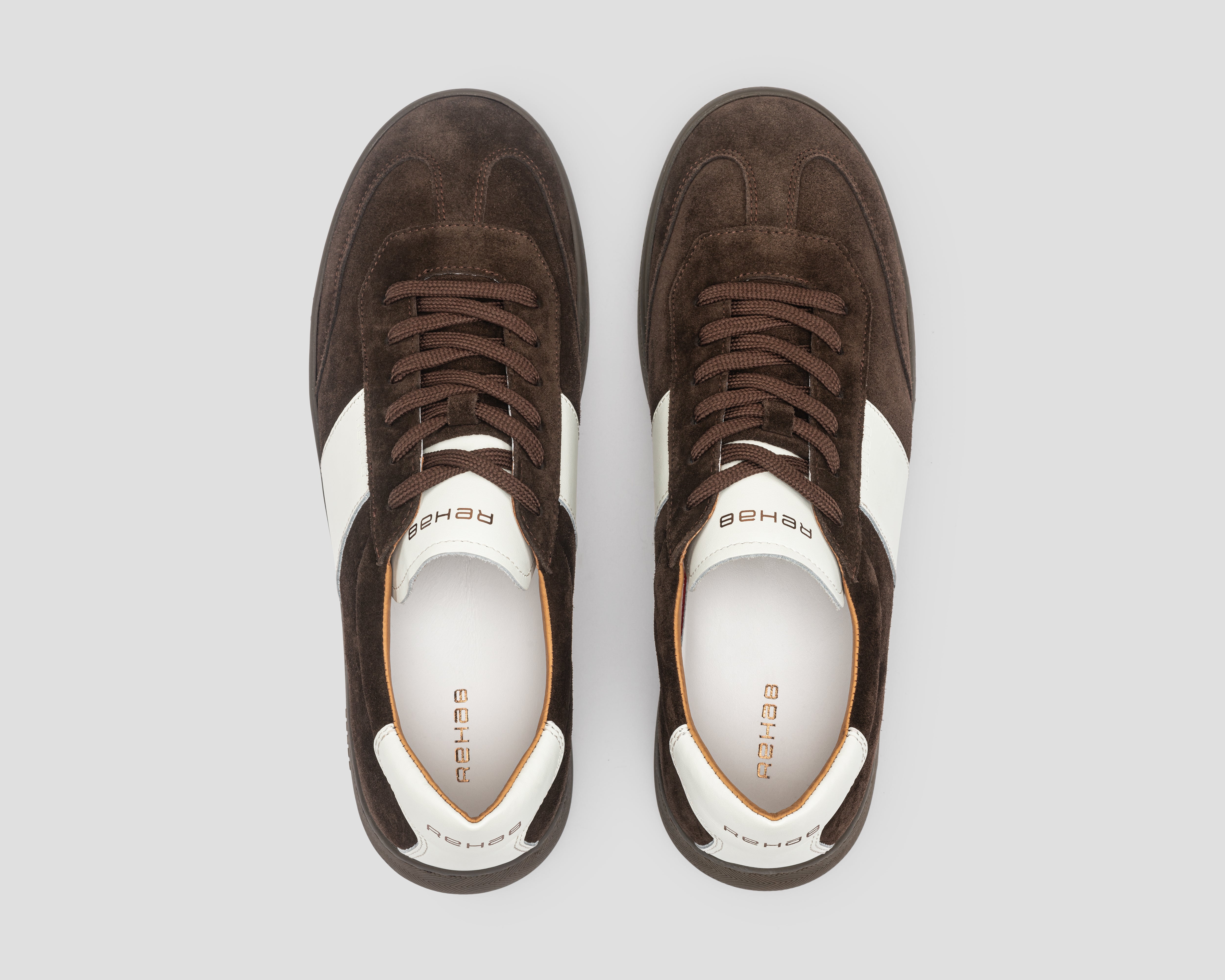 Zack Sue Lthr | Donkerbruine sneaker REHAB Footwear