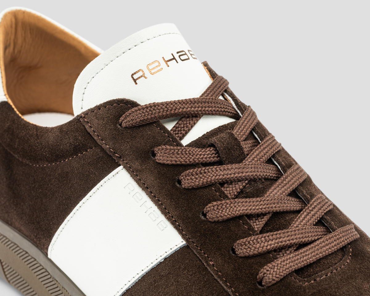 Zack Sue Lthr | Donkerbruine sneaker REHAB Footwear