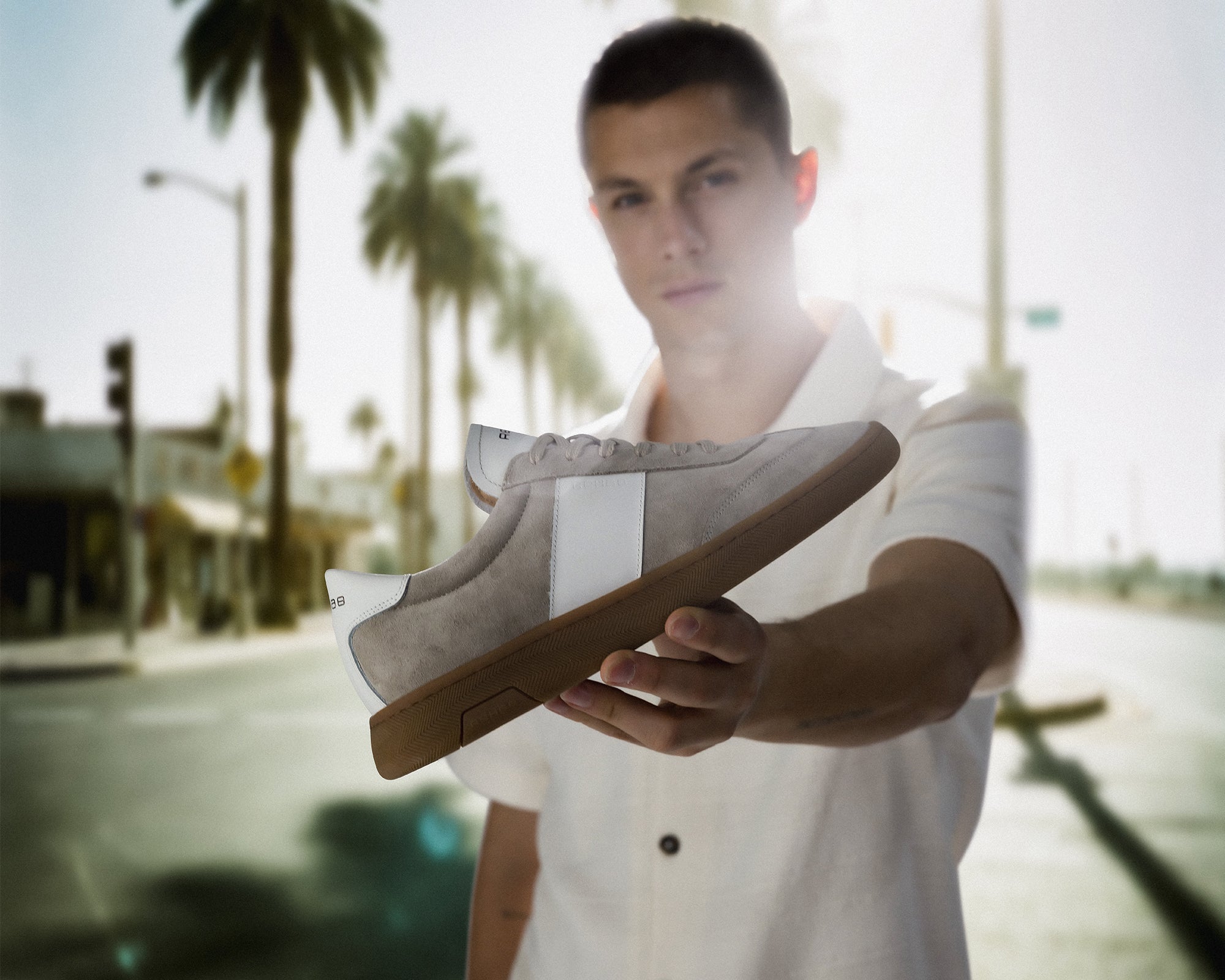 Zack Sue Lthr | Khaki sneaker REHAB Footwear