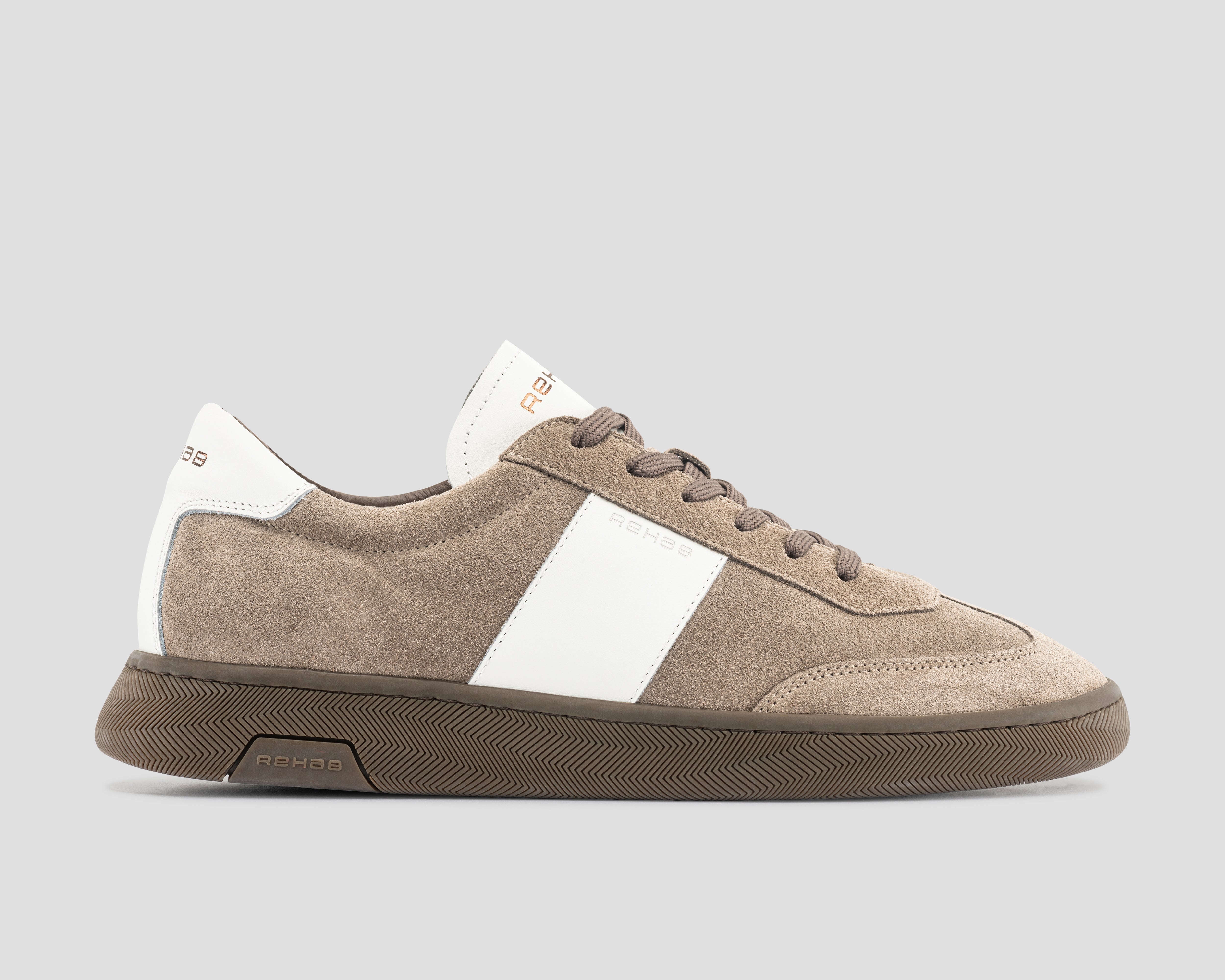 Zack Sue Lthr | Taupekleurige sneaker REHAB Footwear