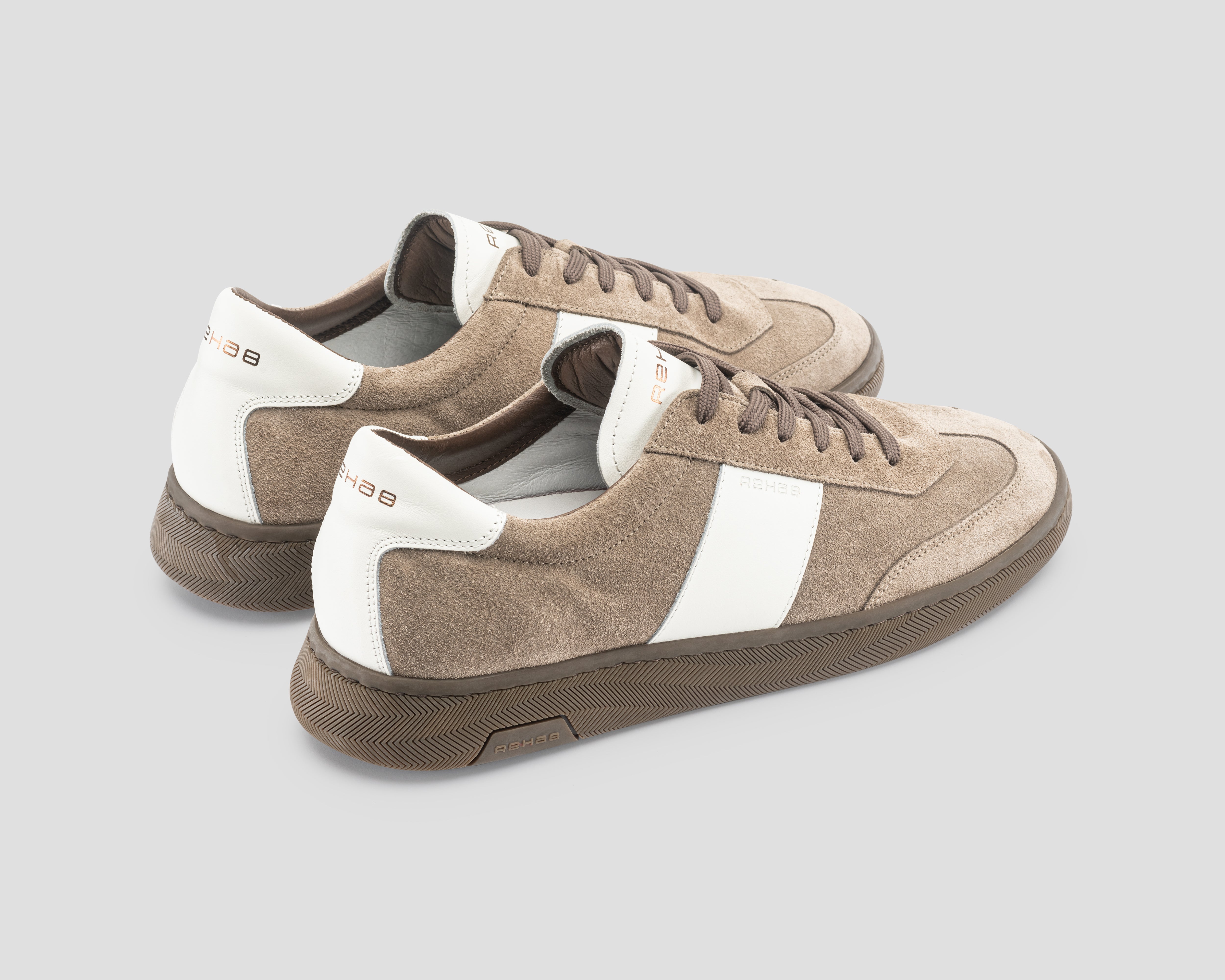 Zack Sue Lthr | Taupekleurige sneaker REHAB Footwear