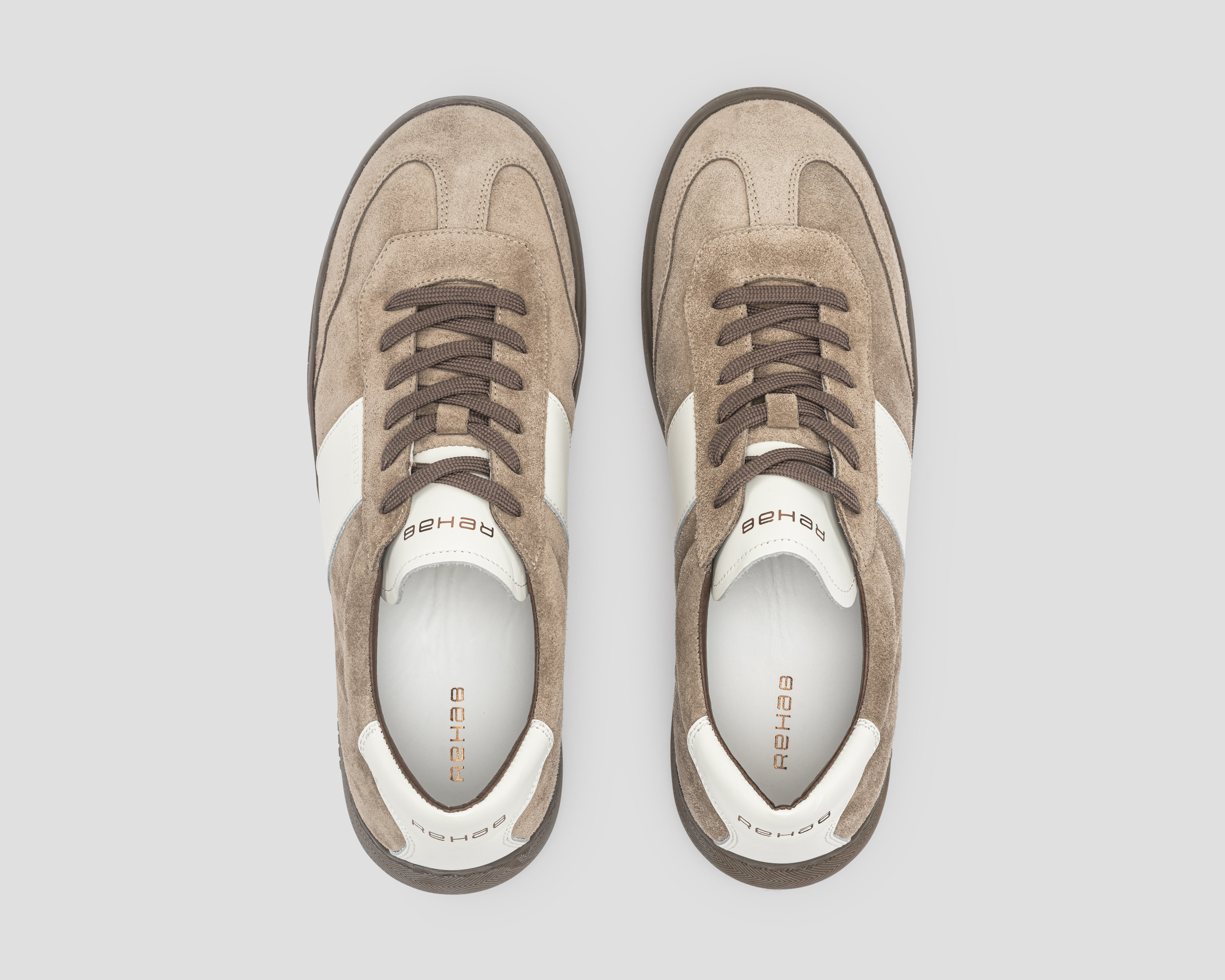 Zack Sue Lthr | Taupekleurige sneaker REHAB Footwear