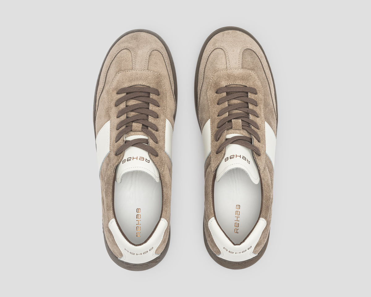 Zack Sue Lthr | Taupekleurige sneaker REHAB Footwear