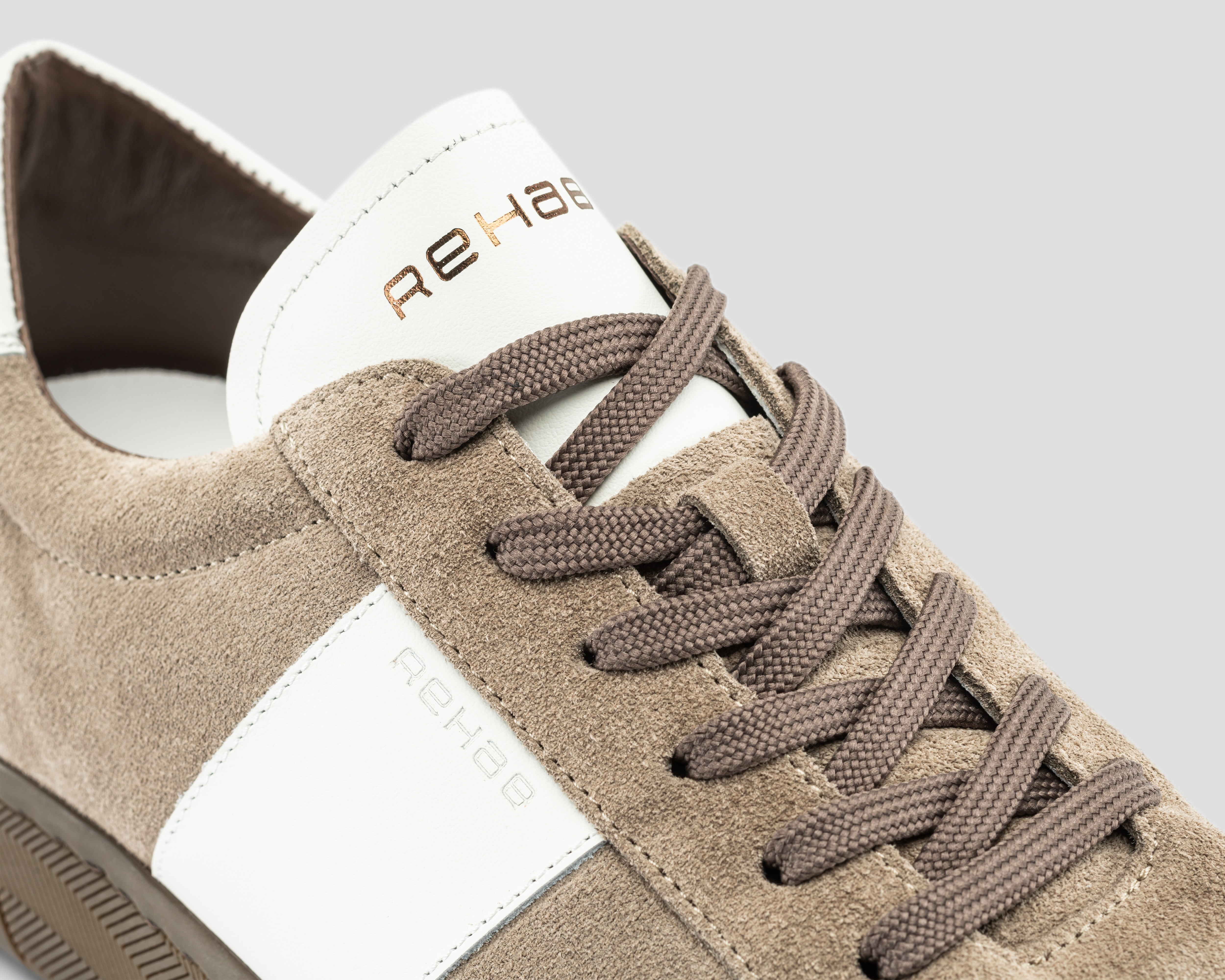 Zack Sue Lthr | Taupekleurige sneaker REHAB Footwear