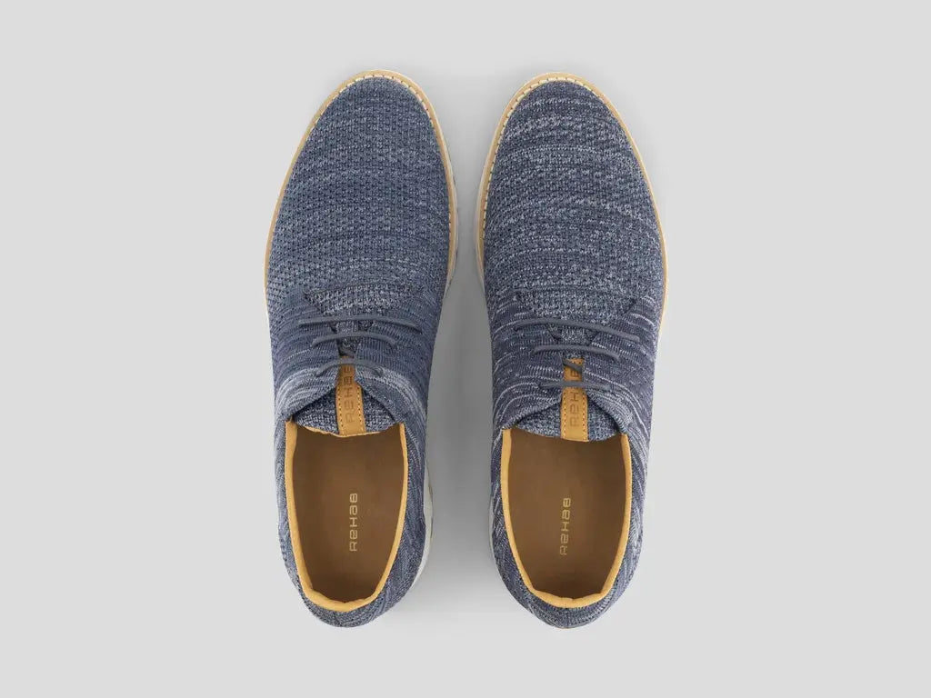 Nolan Knit | Blauw-grijze veterschoen REHAB Footwear