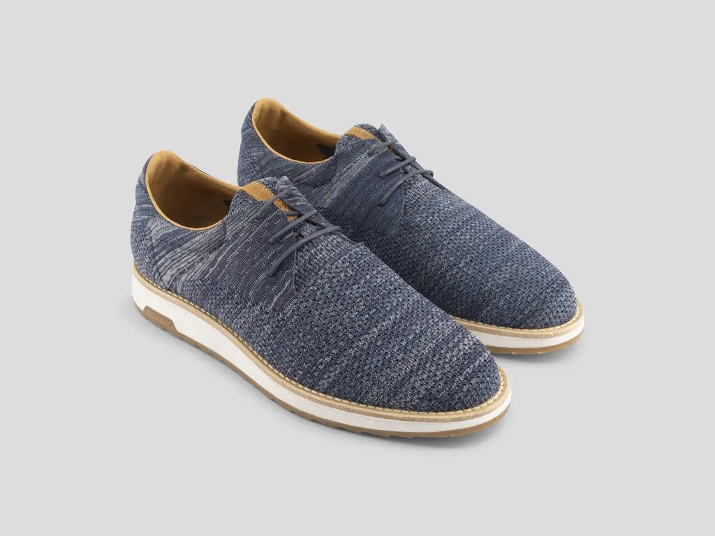 Nolan Knit | Blauw-grijze veterschoen REHAB Footwear