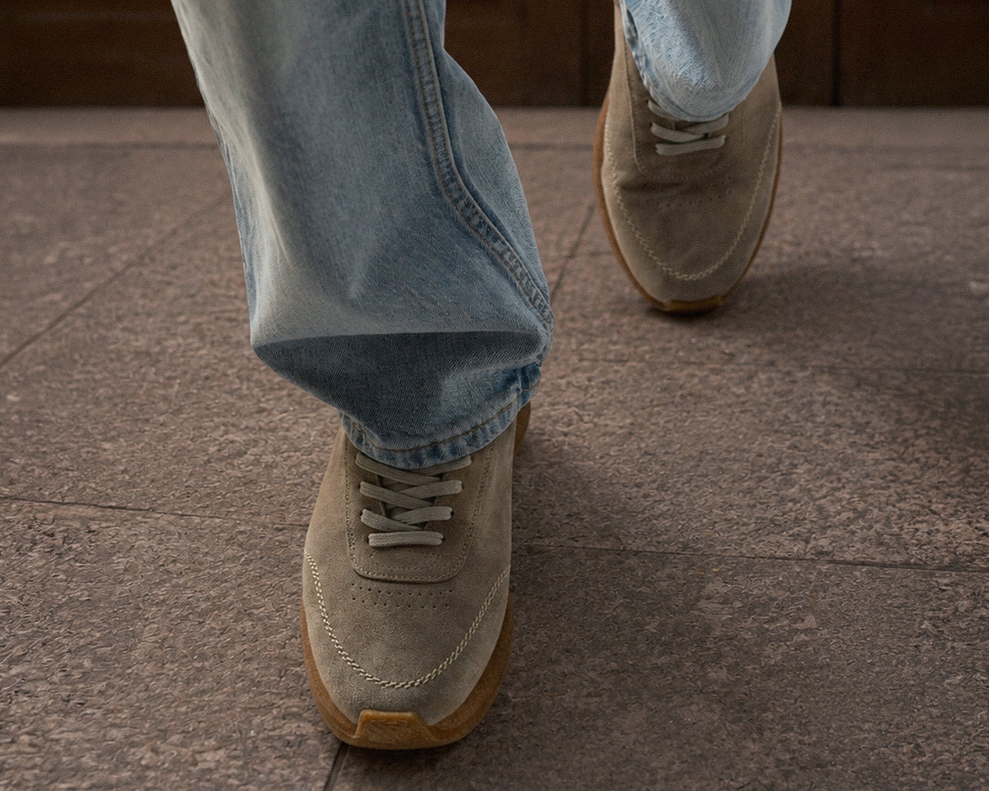 Ace | Zandkleurige sneaker REHAB Footwear