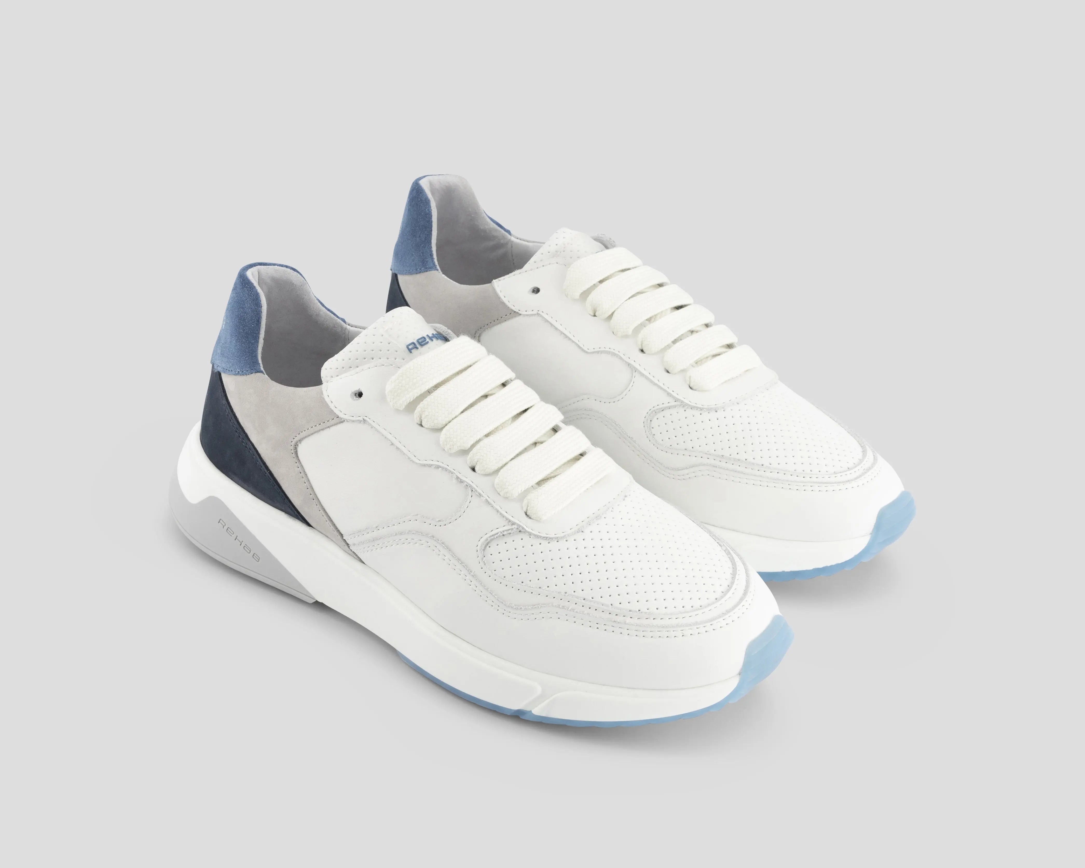 Booster Lthr | Wit-lichtgrijze sneakers REHAB Footwear