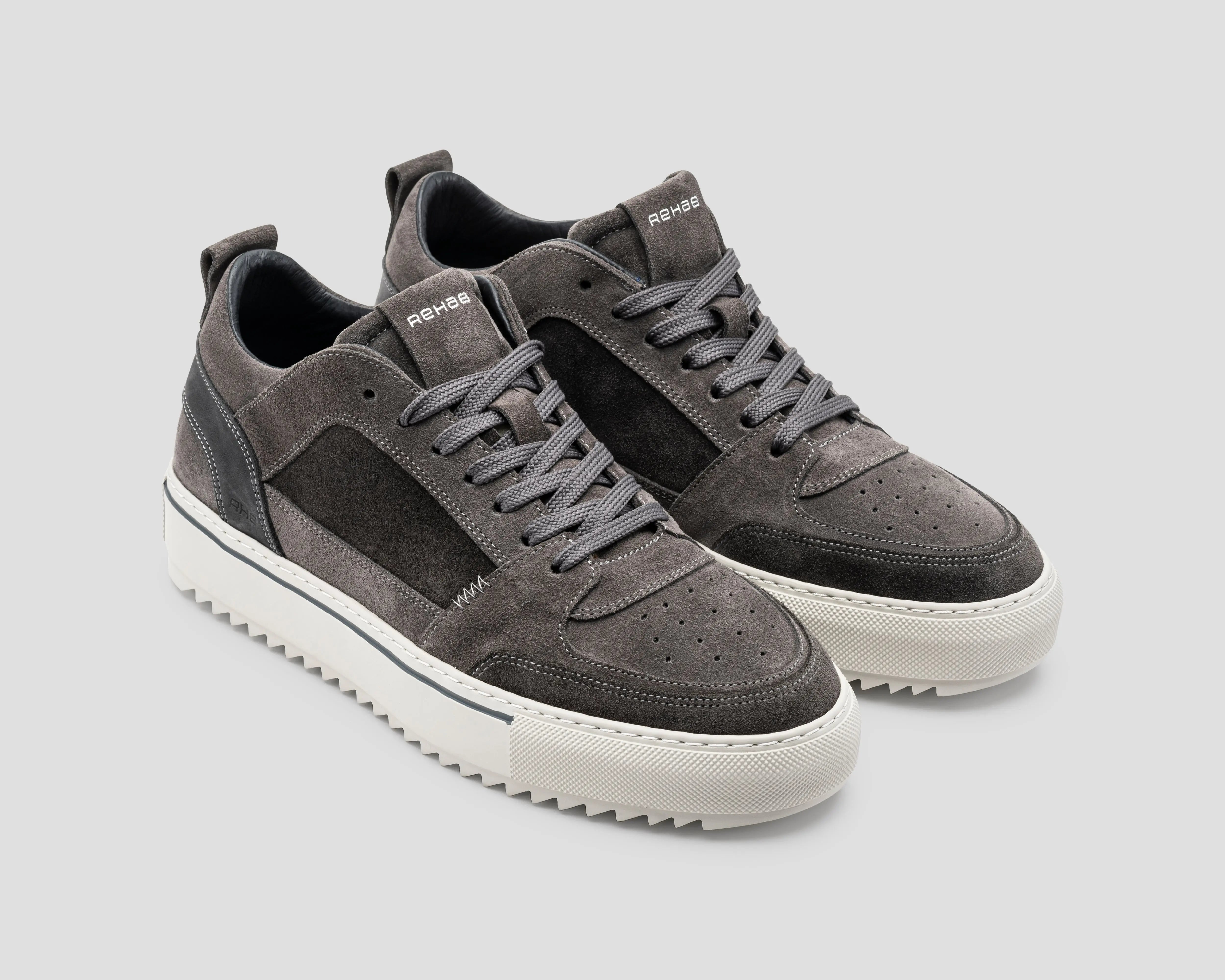 Creon Mix | Donkergrijze sneaker REHAB Footwear