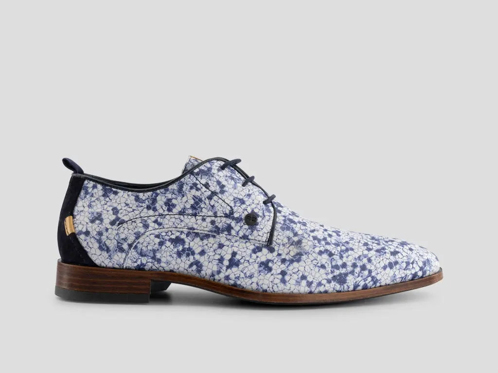 Greg Mini | Blauw-witte nette schoenen REHAB Footwear
