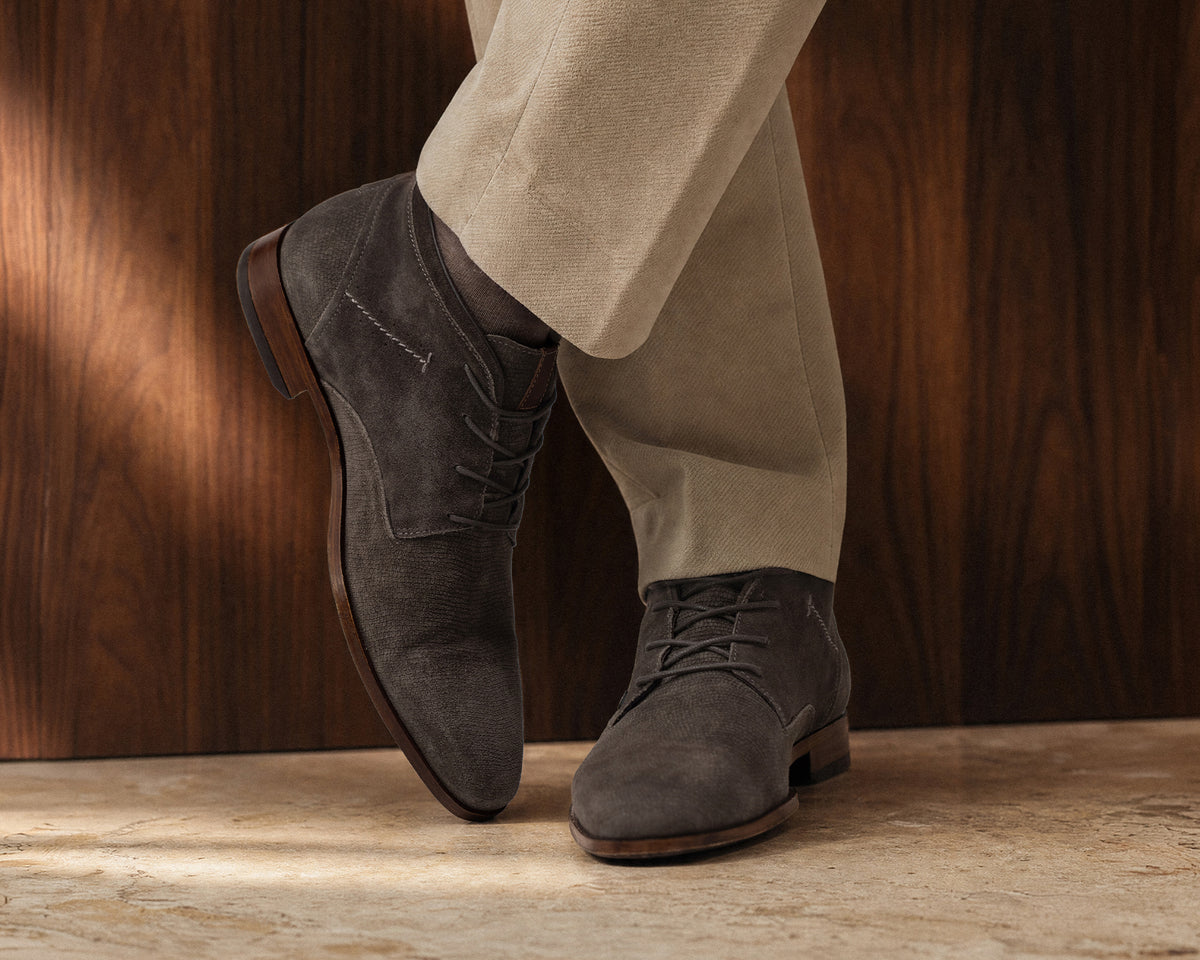 Gregoire Sue Lz | Grijsbruine nette schoen REHAB Footwear